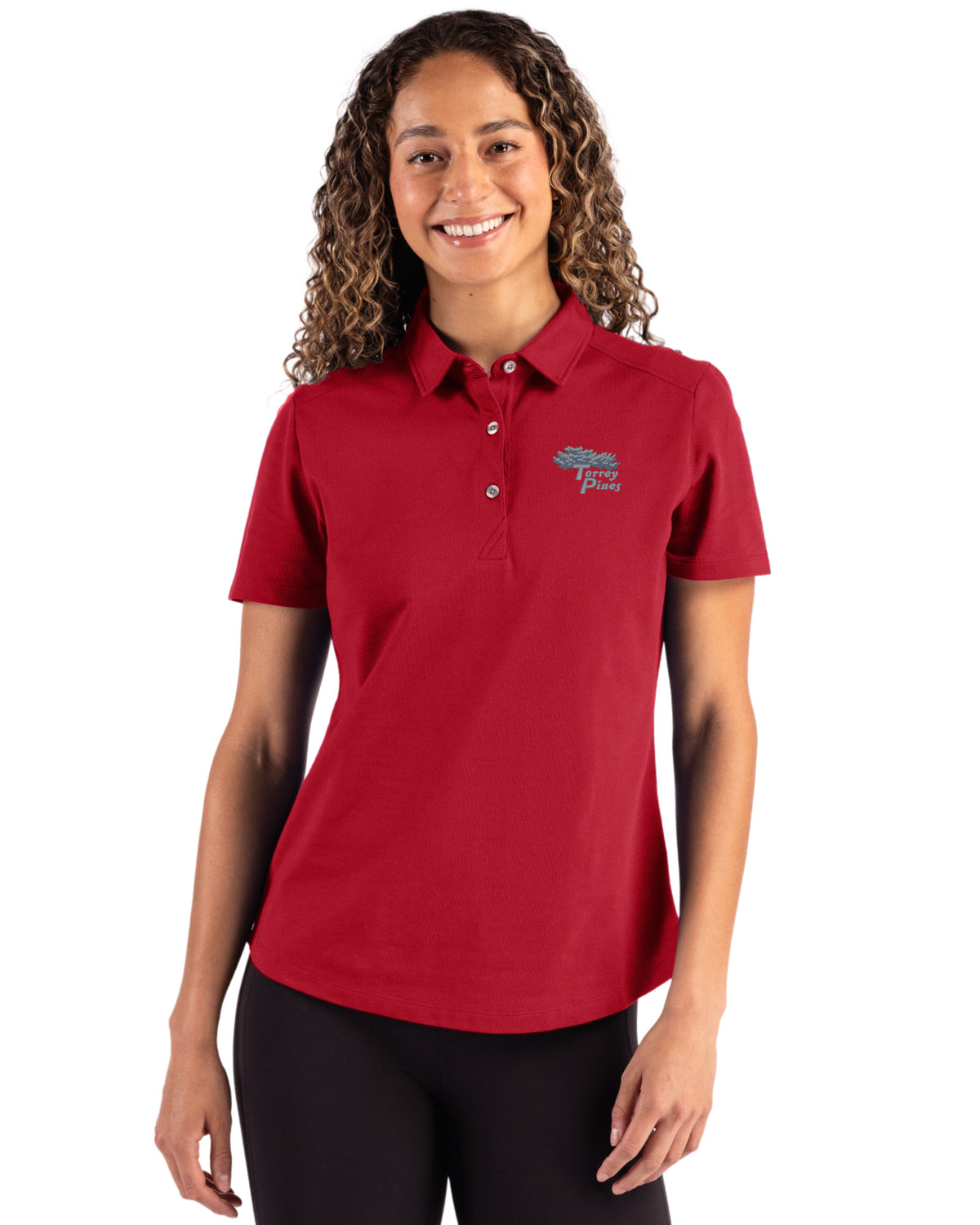 Torrey Pines Cutter & Buck Advantage Refresh Recycled Cotton-Blend Pique Womens Polo - LCK00221-35492