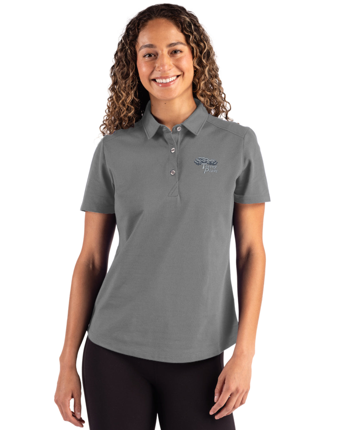 Torrey Pines Cutter & Buck Advantage Refresh Recycled Cotton-Blend Pique Womens Polo - LCK00221-35492