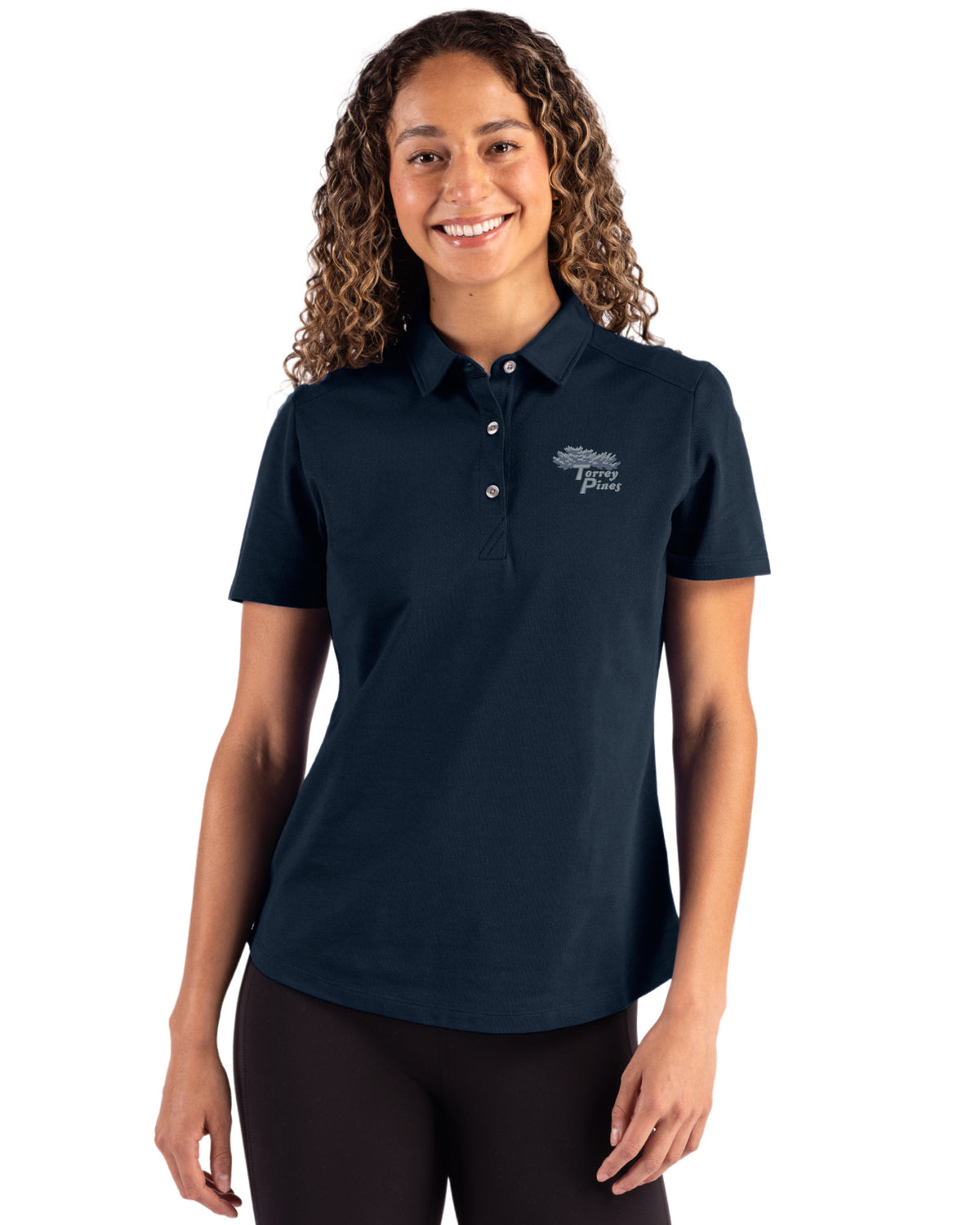 Torrey Pines Cutter & Buck Advantage Refresh Recycled Cotton-Blend Pique Womens Polo - LCK00221-35492