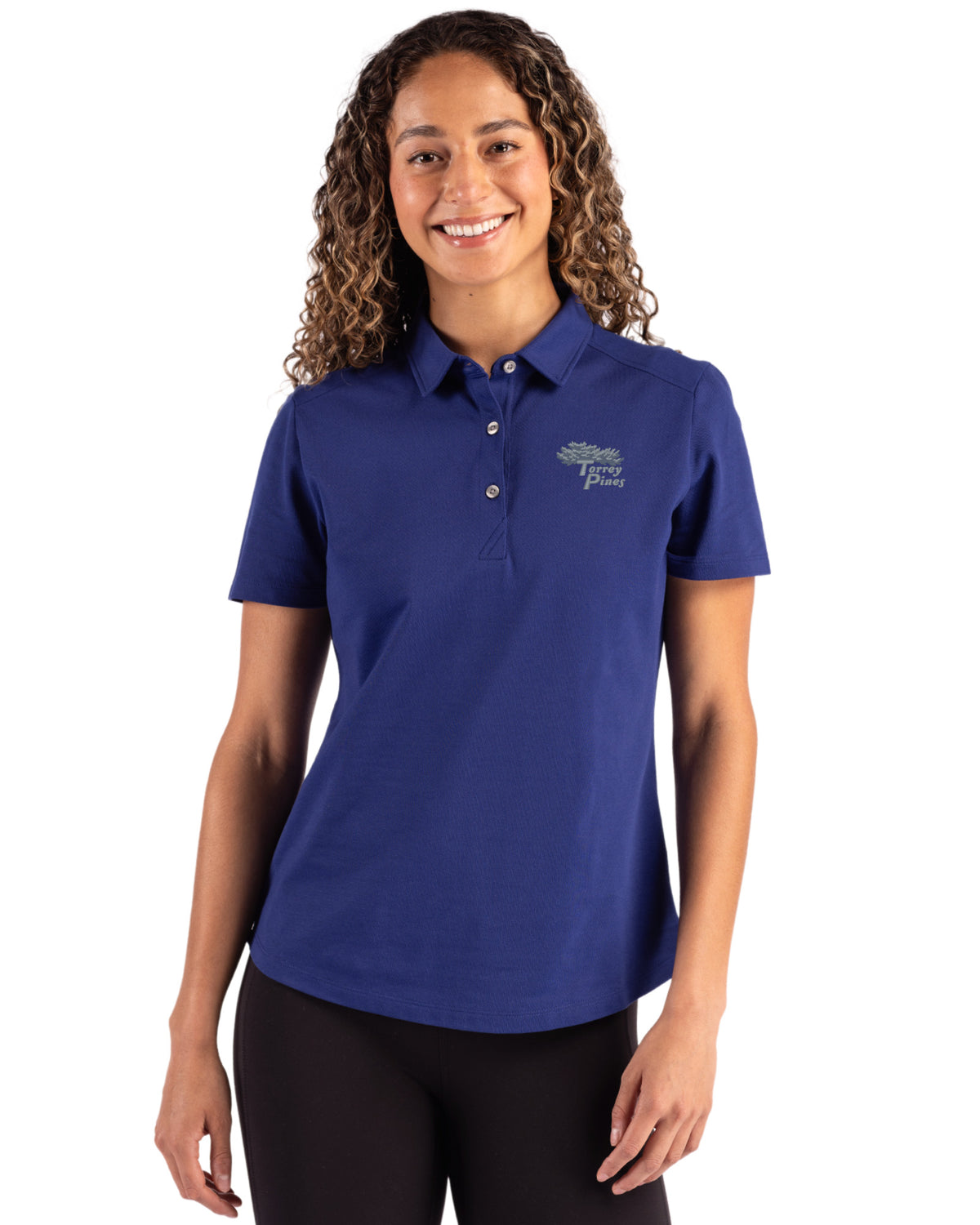 Torrey Pines Cutter & Buck Advantage Refresh Recycled Cotton-Blend Pique Womens Polo - LCK00221-35492