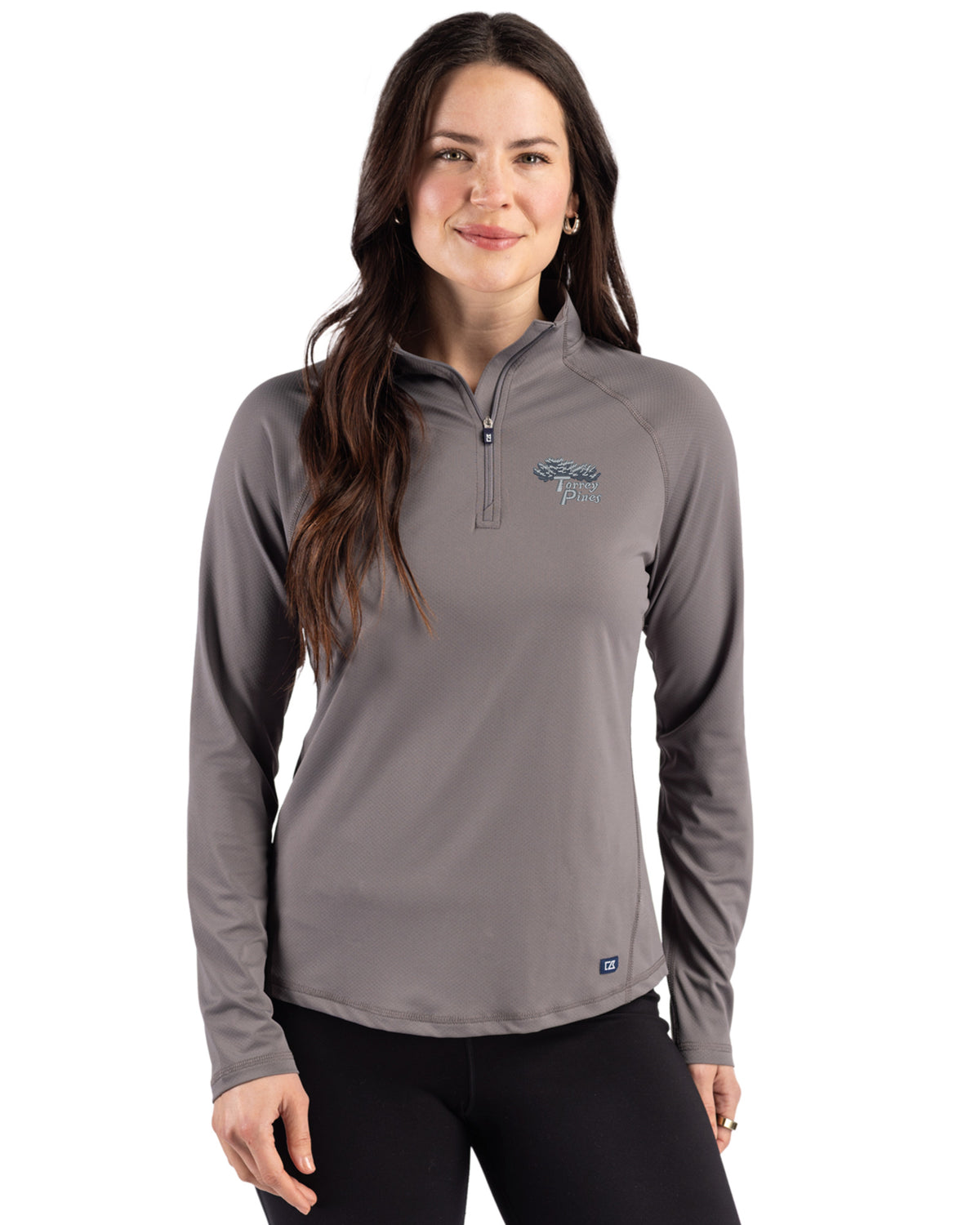 Torrey Pines Cutter & Buck Prospect Recycled Featherlight Stretch Womens Quarter Zip - LCK00225-35492