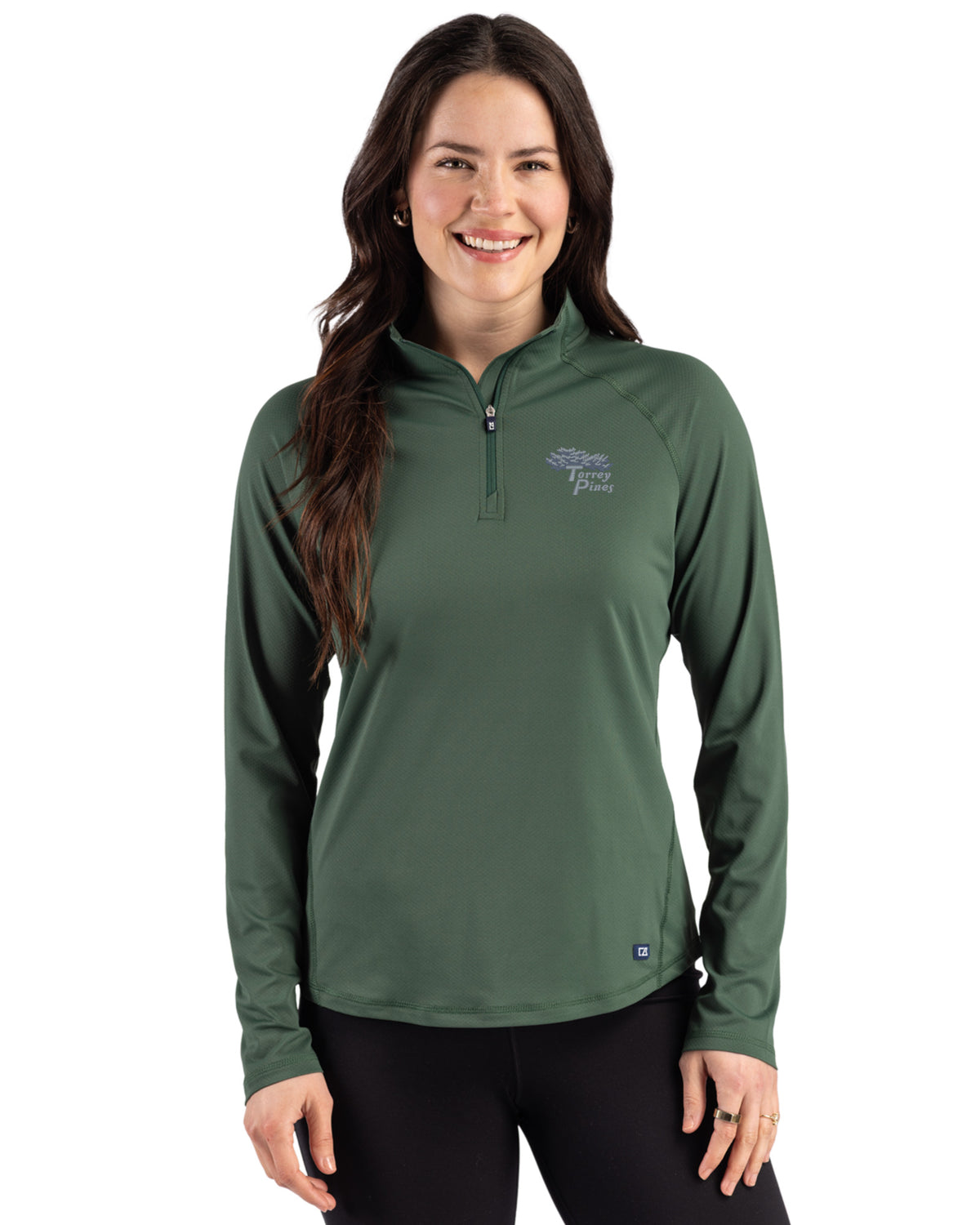 Torrey Pines Cutter & Buck Prospect Recycled Featherlight Stretch Womens Quarter Zip - LCK00225-35492