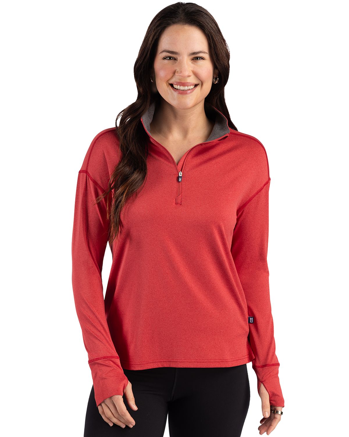 Cutter & Buck Forge Recycled Four-Way Stretch Womens Quarter Zip Pullover - LCK00227