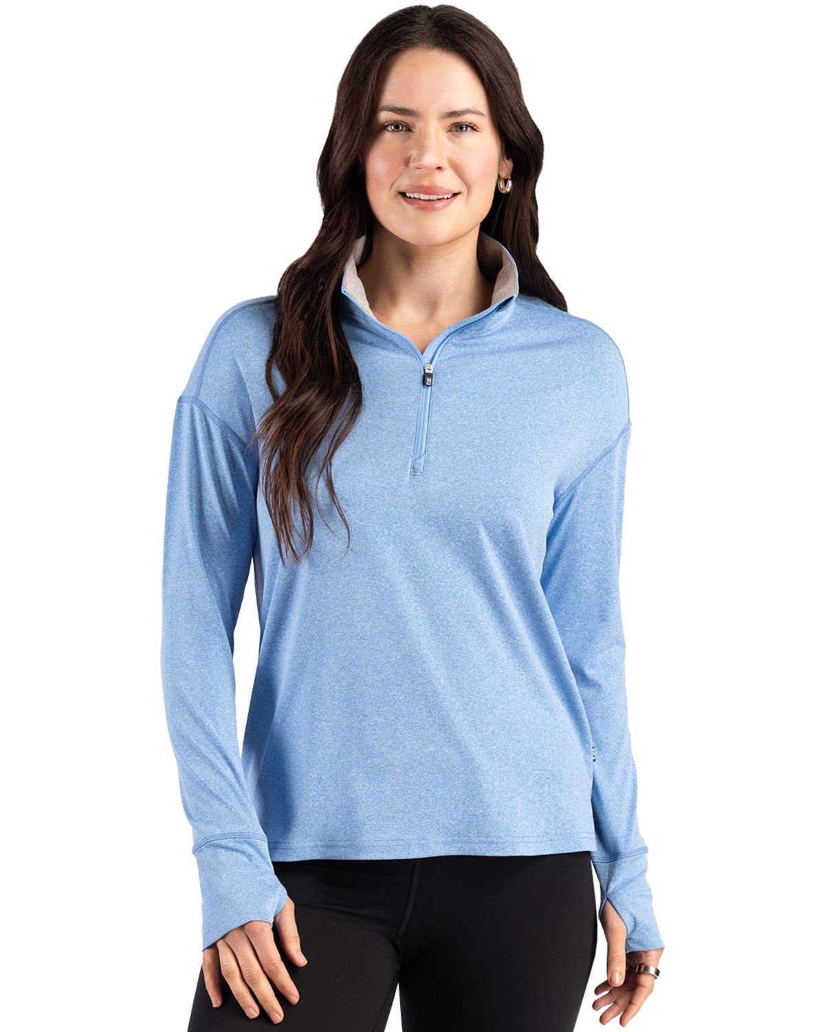 Cutter & Buck Forge Recycled Four-Way Stretch Womens Quarter Zip Pullover - LCK00227