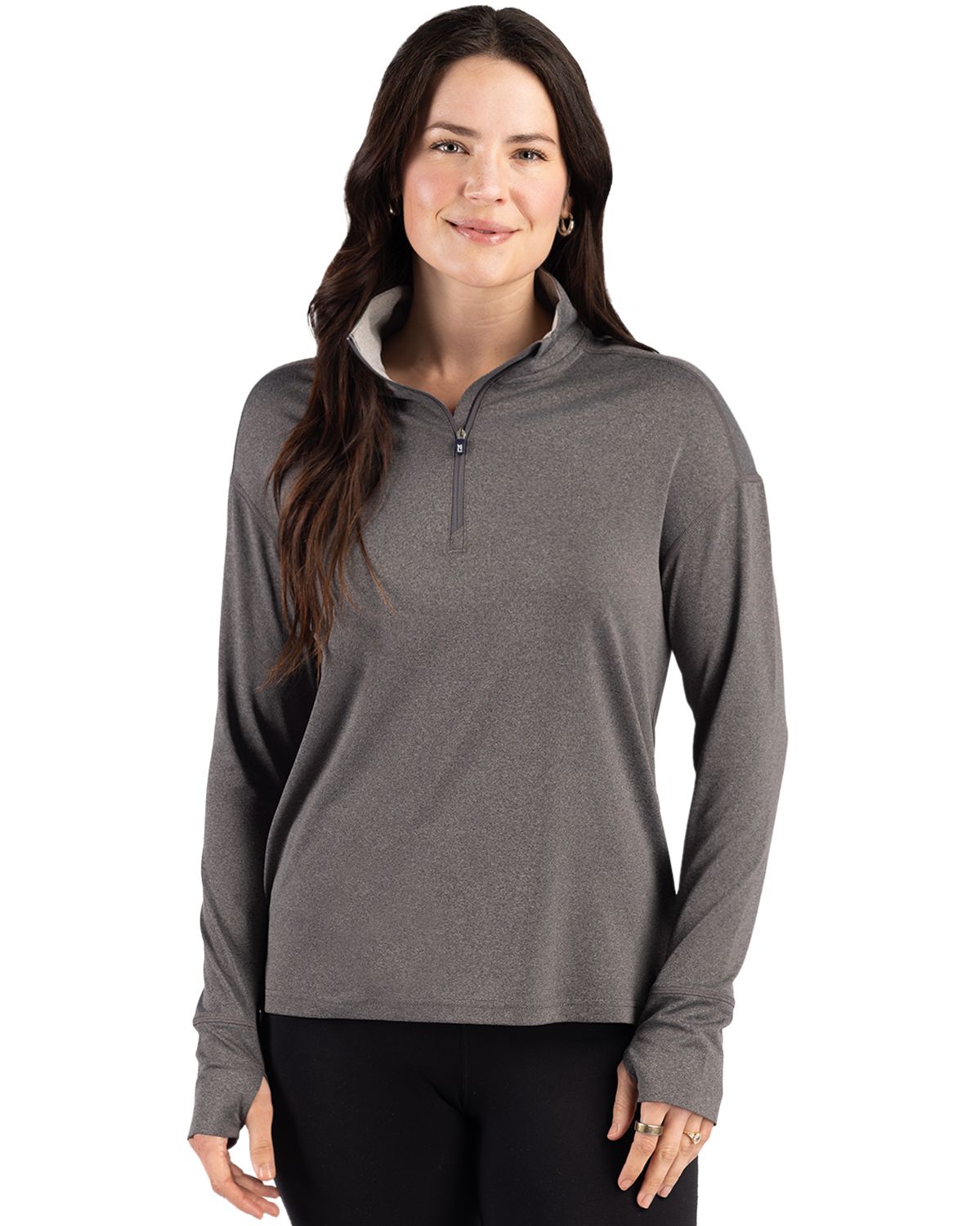Cutter & Buck Forge Recycled Four-Way Stretch Womens Quarter Zip Pullover - LCK00227