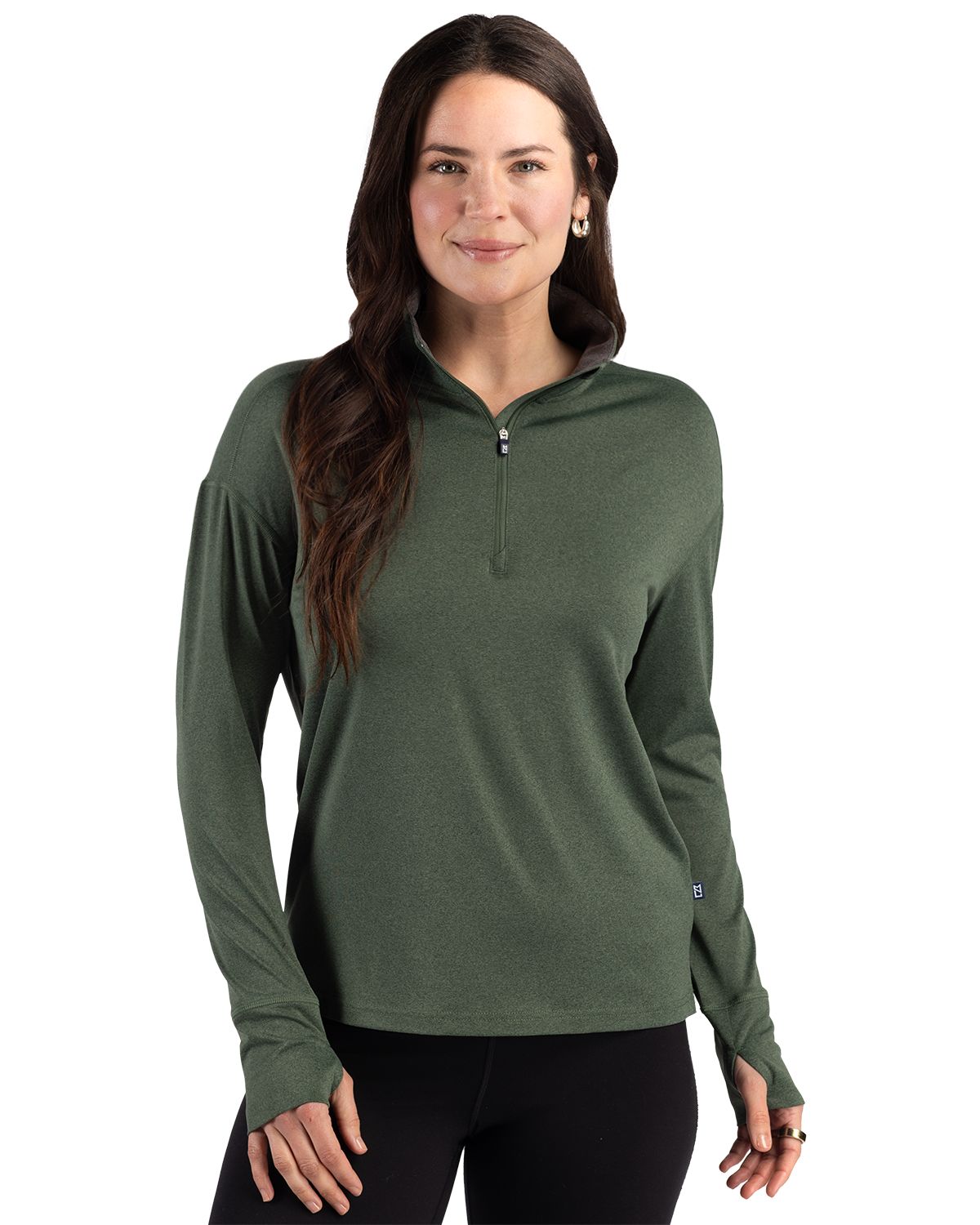Cutter & Buck Forge Recycled Four-Way Stretch Womens Quarter Zip Pullover - LCK00227