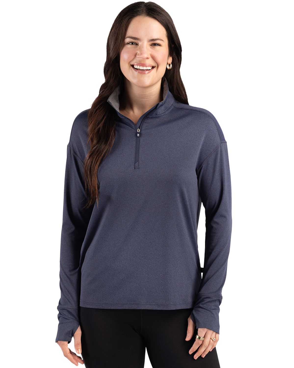 Cutter & Buck Forge Recycled Four-Way Stretch Womens Quarter Zip Pullover - LCK00227