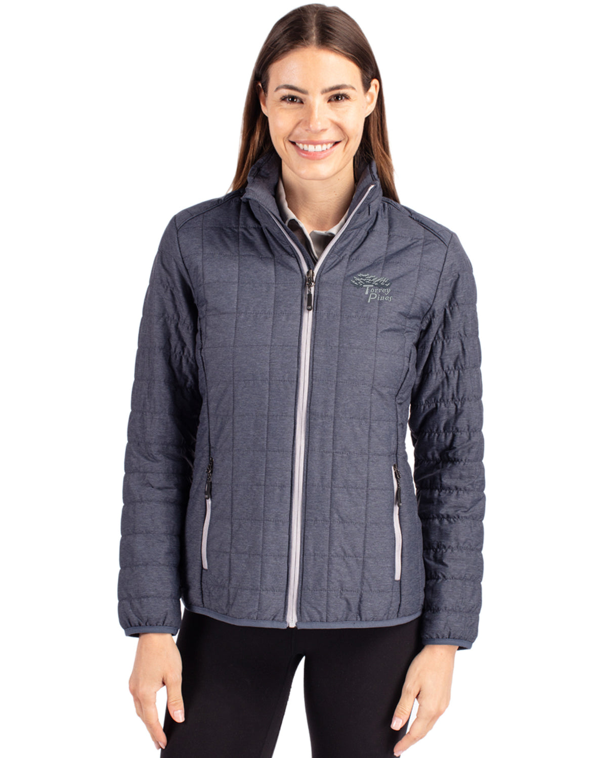 Torrey Pines Cutter & Buck Rainier Recycled Insulated Puffer Womens Full Zip Jacket - LCO00007-35492