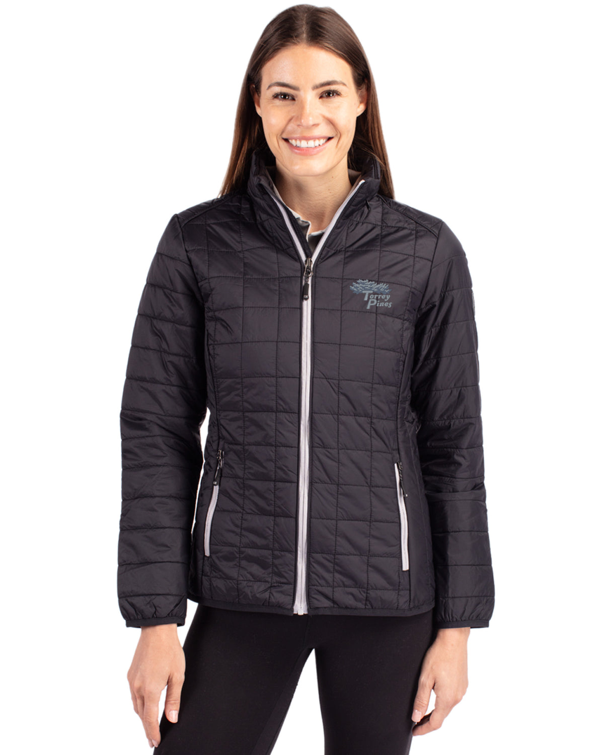 Torrey Pines Cutter & Buck Rainier Recycled Insulated Puffer Womens Full Zip Jacket - LCO00007-35492
