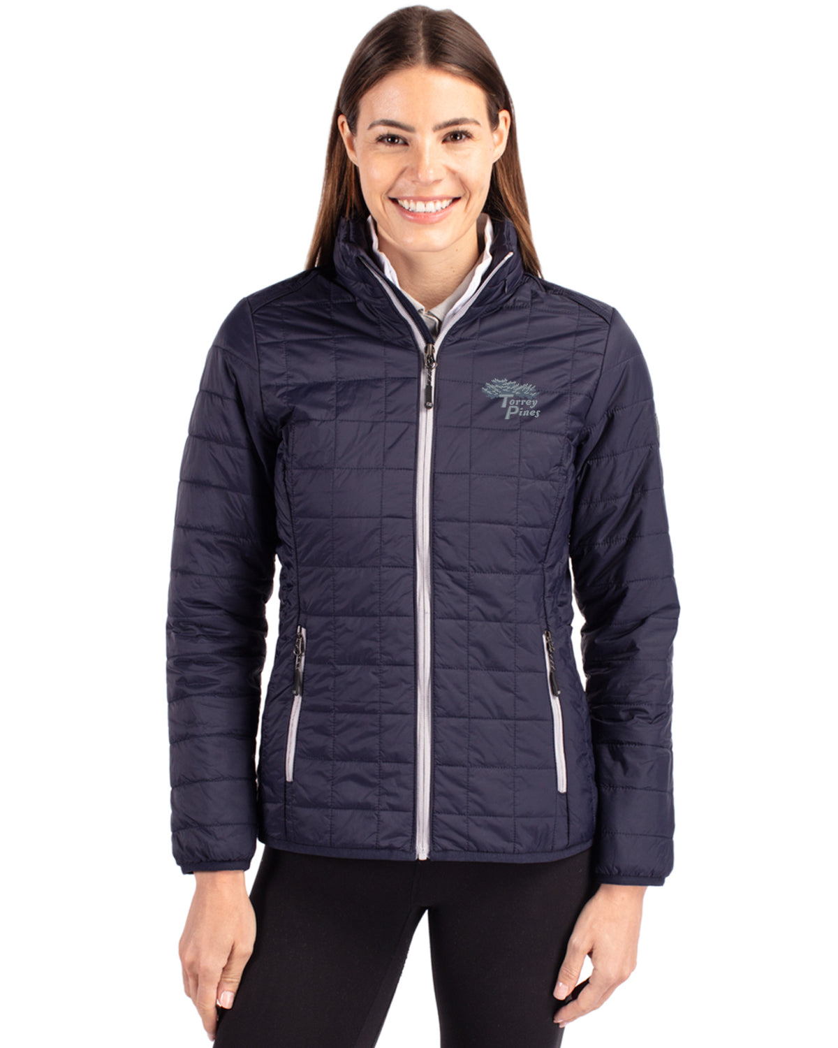 Torrey Pines Cutter & Buck Rainier Recycled Insulated Puffer Womens Full Zip Jacket - LCO00007-35492