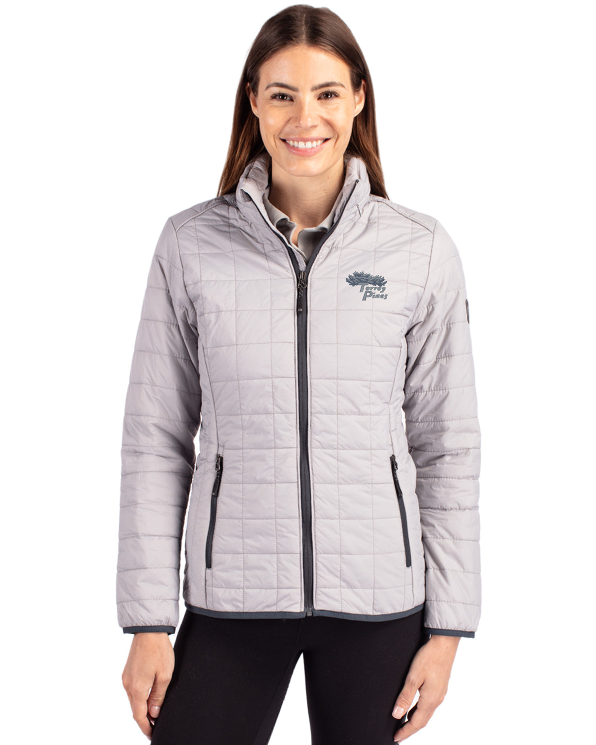 Torrey Pines Cutter & Buck Rainier Recycled Insulated Puffer Womens Full Zip Jacket - LCO00007-35492