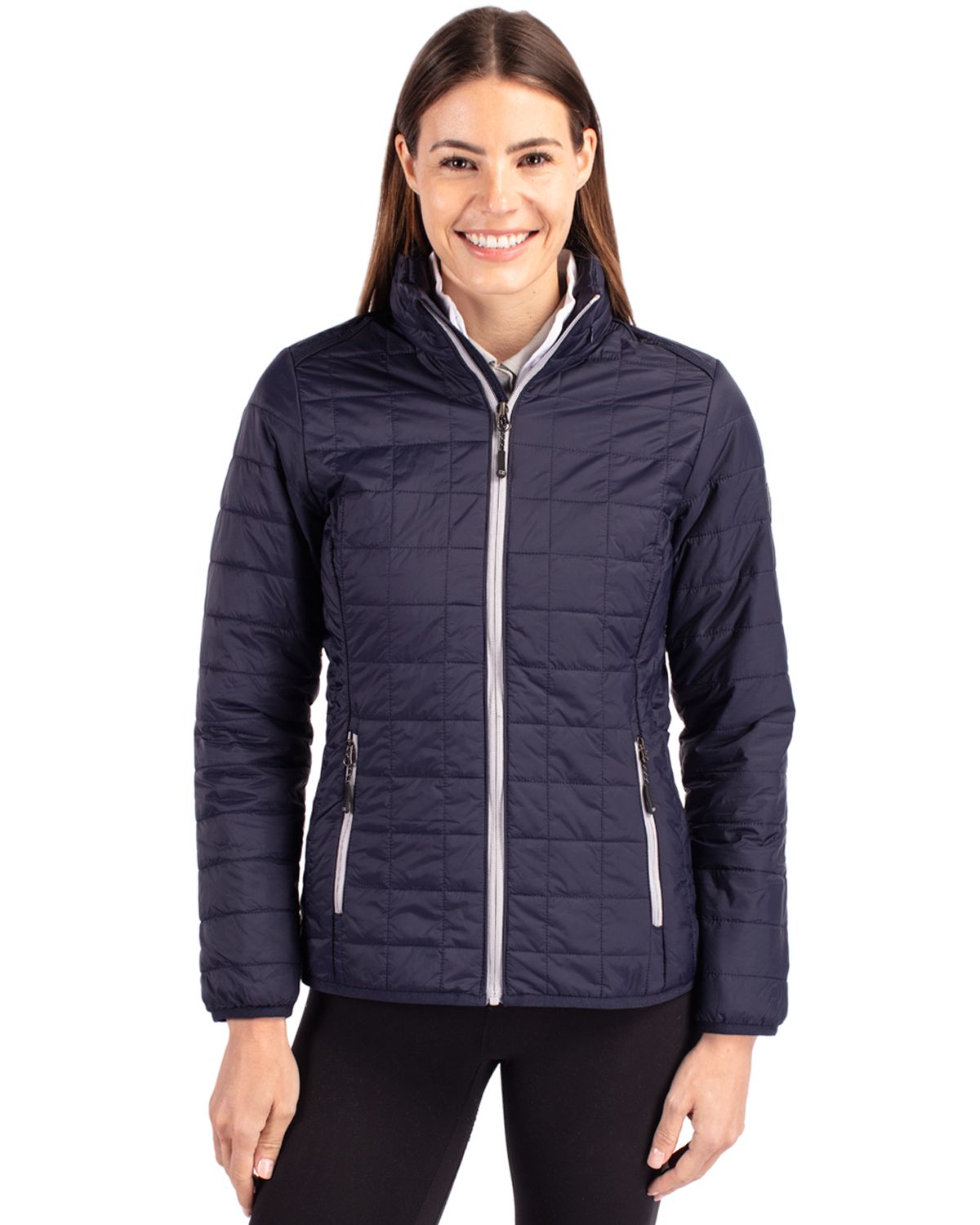 Cutter & Buck Rainier Recycled Insulated Puffer Womens Full Zip Jacket - LCO00007