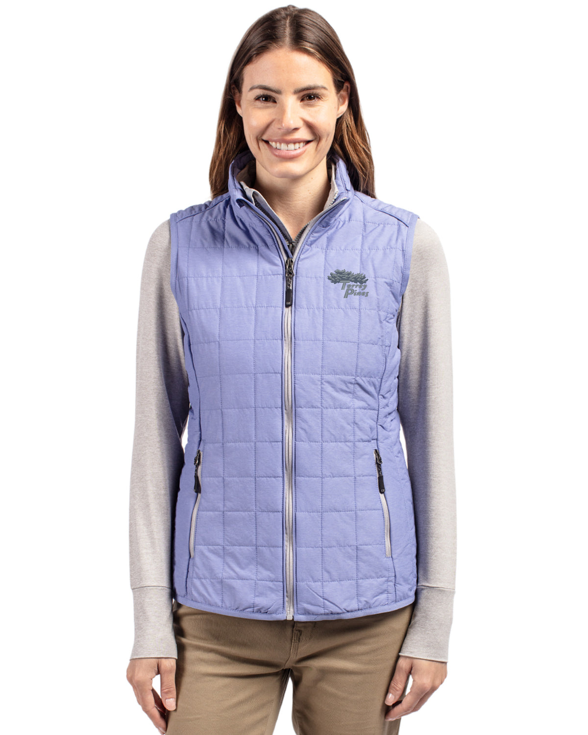 Torrey Pines Cutter & Buck Rainier Recycled Insulated Puffer Womens Full Zip Vest - LCO00008-35492
