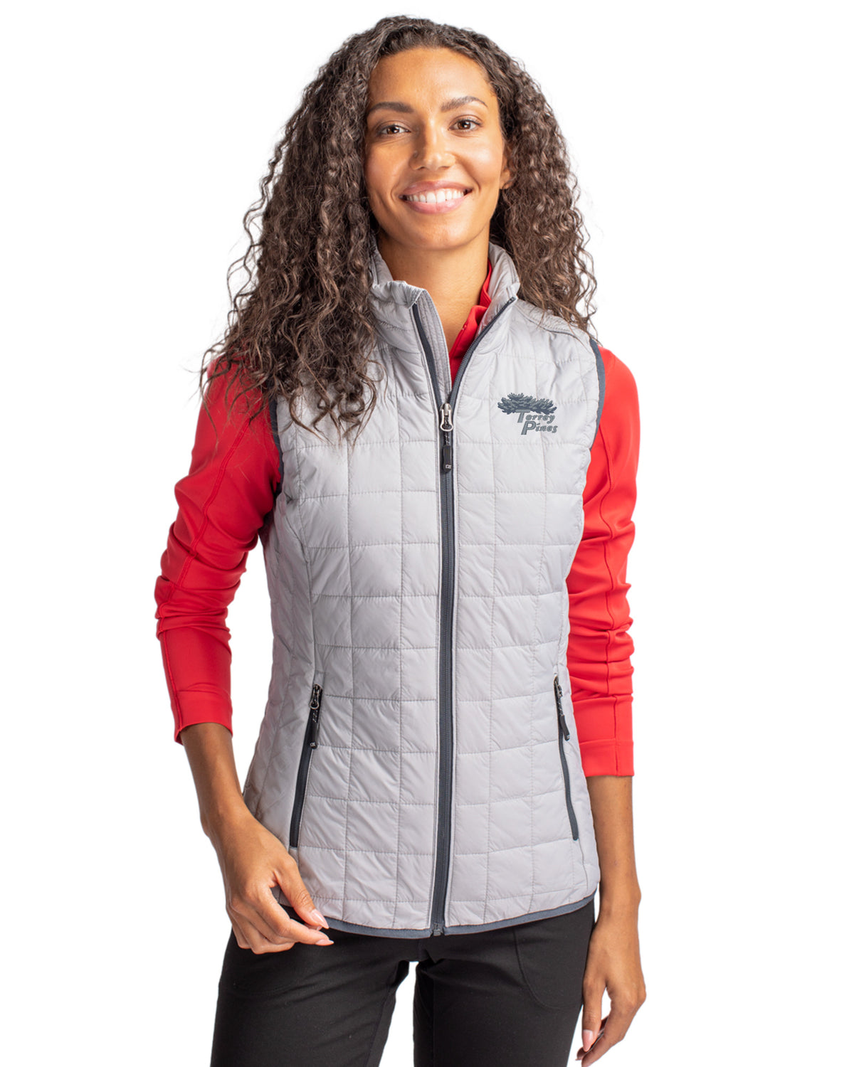Torrey Pines Cutter & Buck Rainier Recycled Insulated Puffer Womens Full Zip Vest - LCO00008-35492
