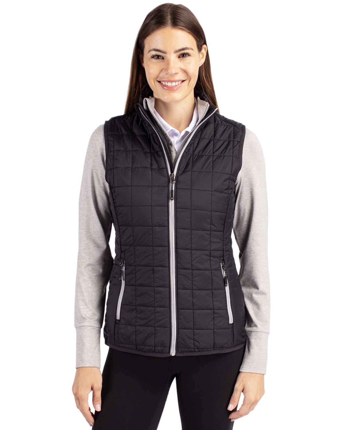 Cutter & Buck Rainier Recycled Insulated Puffer Womens Full Zip Vest - LCO00008