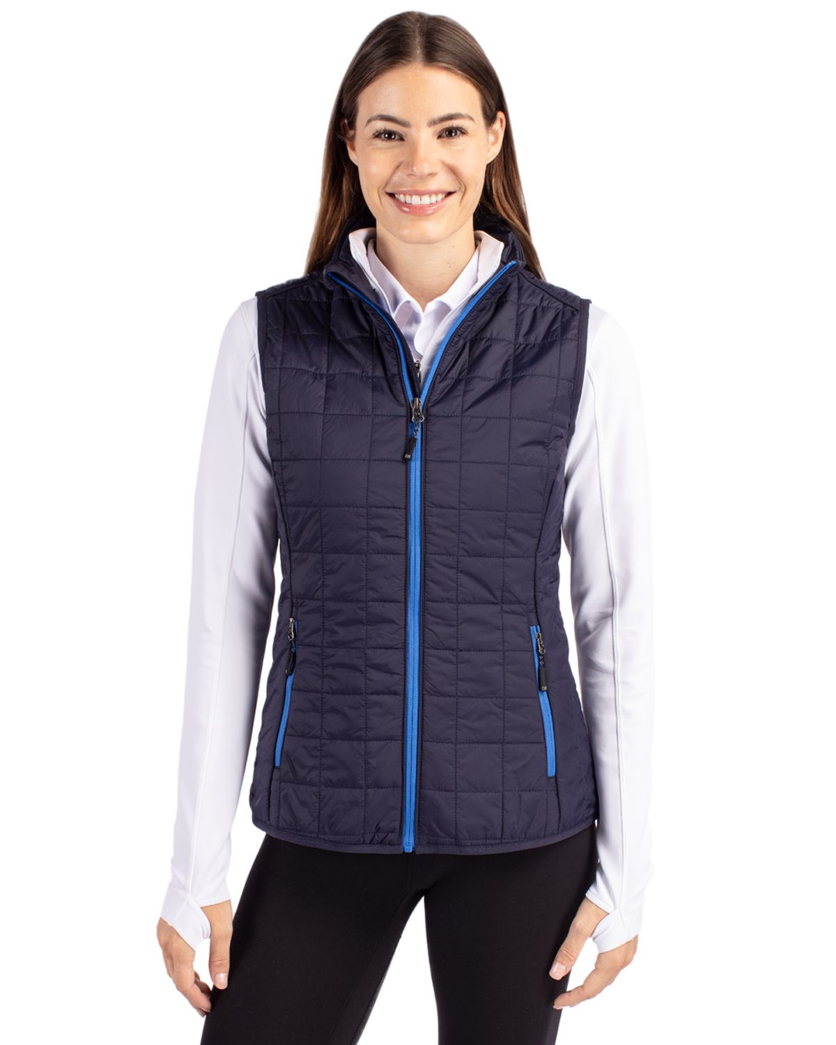 Cutter & Buck Rainier Recycled Insulated Puffer Womens Full Zip Vest - LCO00008