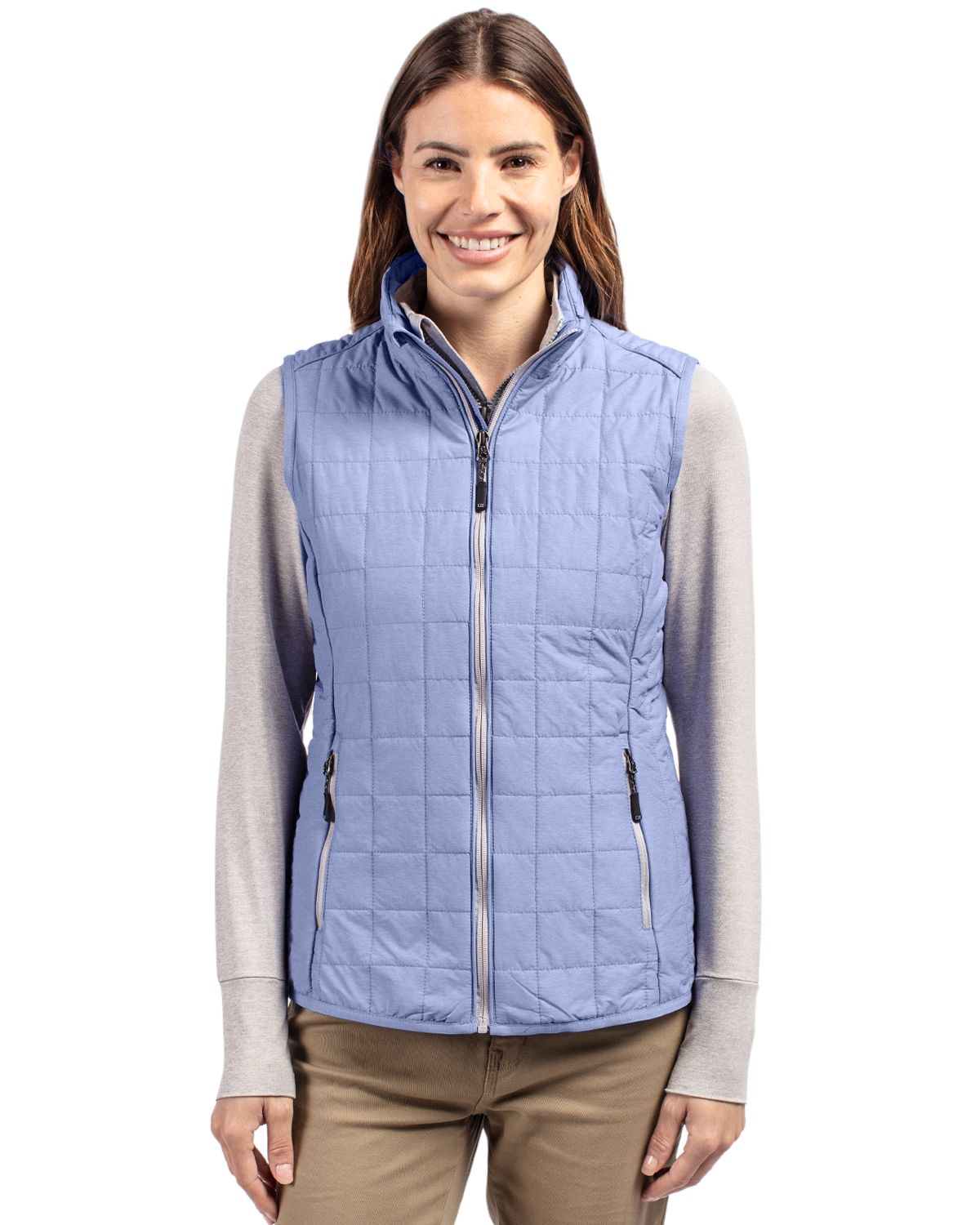 Cutter & Buck Rainier Recycled Insulated Puffer Womens Full Zip Vest - LCO00008