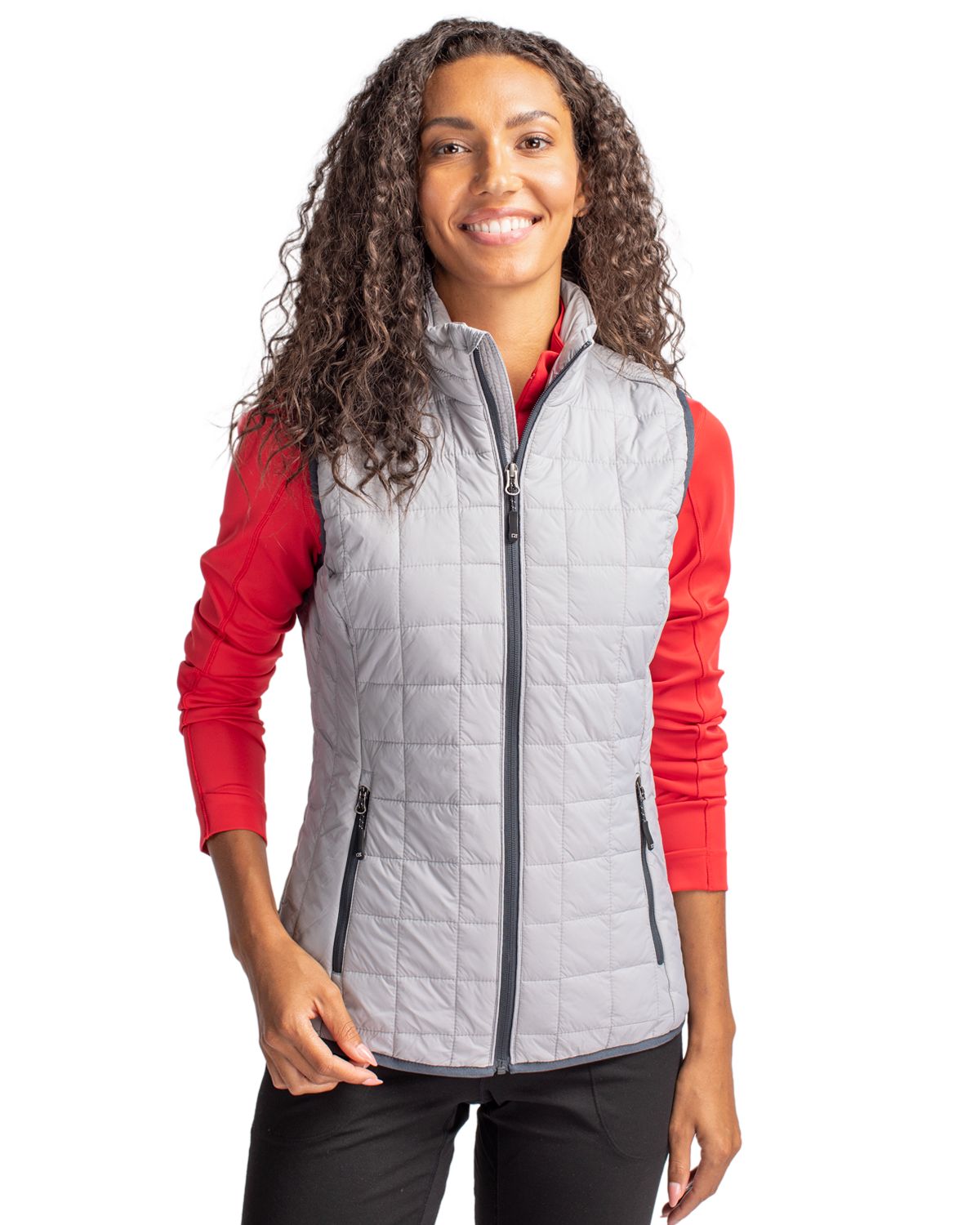 Cutter & Buck Rainier Recycled Insulated Puffer Womens Full Zip Vest - LCO00008