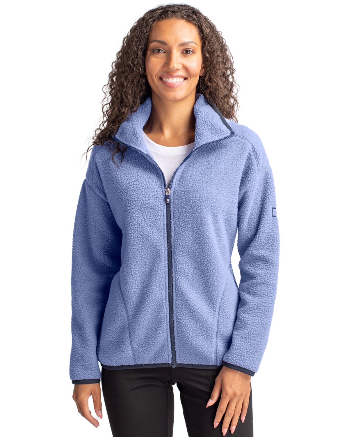 Cutter & Buck Cascade Epic Comfort Recycled Sherpa Fleece Womens Full Zip Jacket - LCO00055