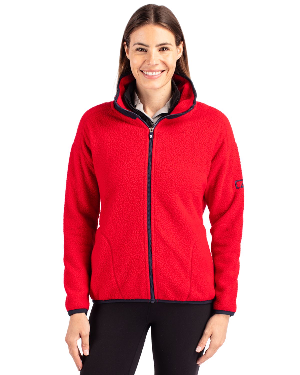 Cutter & Buck Cascade Epic Comfort Recycled Sherpa Fleece Womens Full Zip Jacket - LCO00055