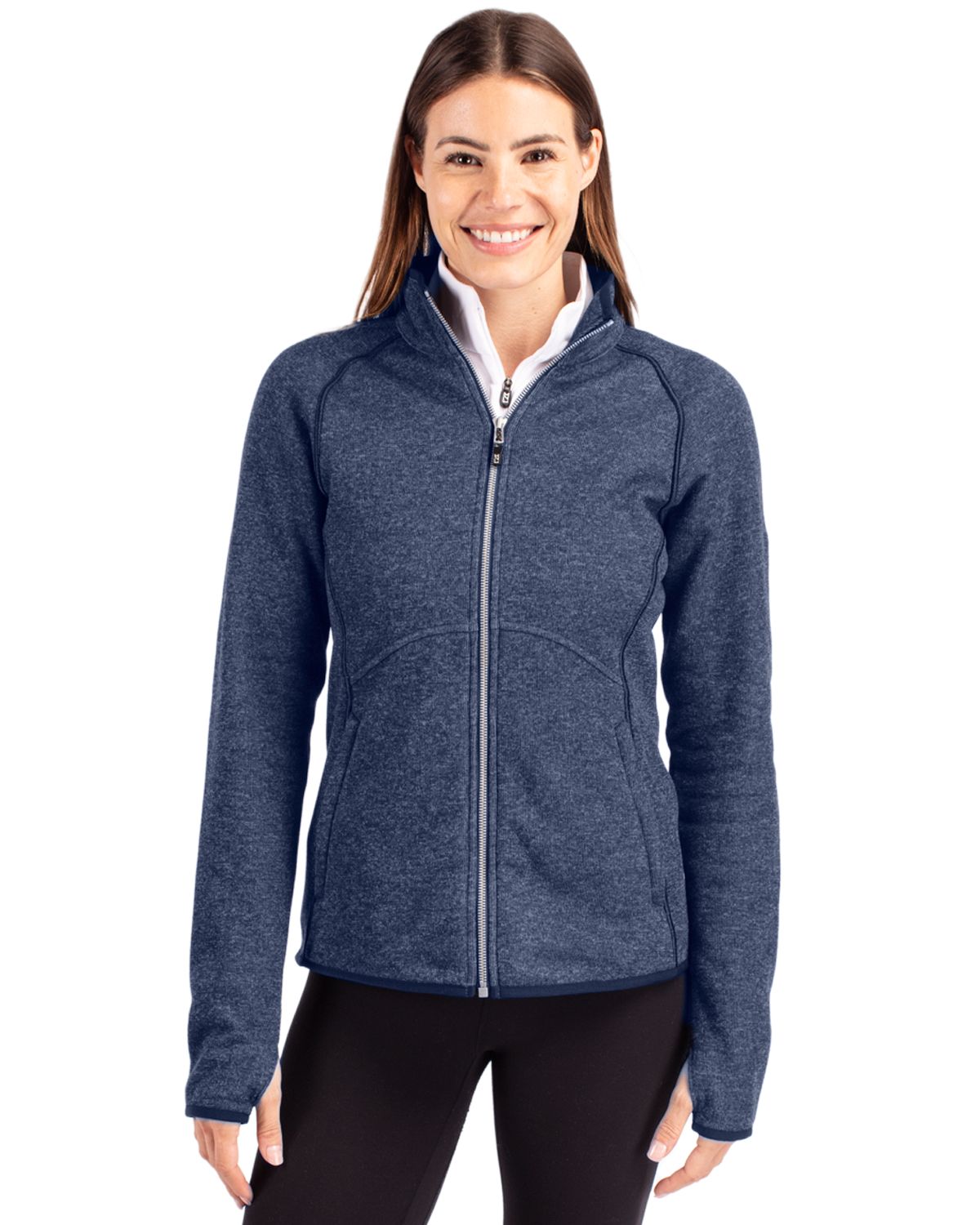 Cutter & Buck Mainsail Sweater-Knit Womens Full Zip Jacket - LCO00059