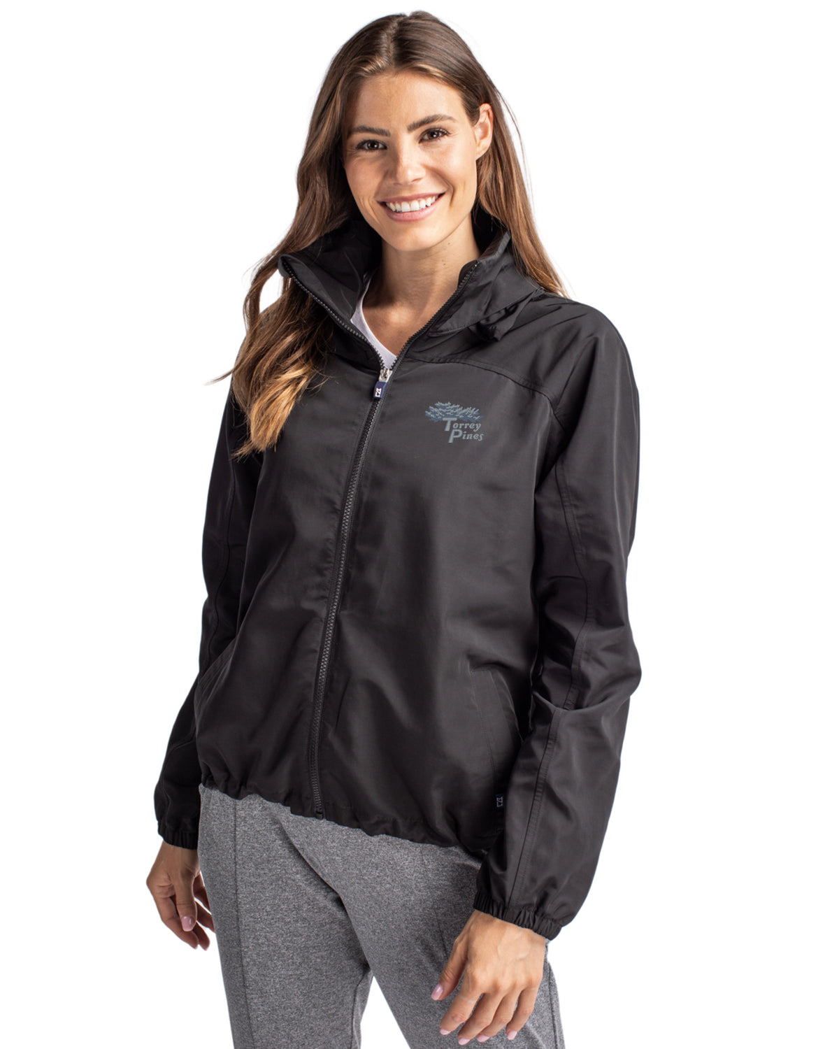 Torrey Pines Cutter & Buck Charter Recycled Packable Womens Full Zip Jacket - LCO00061-35492
