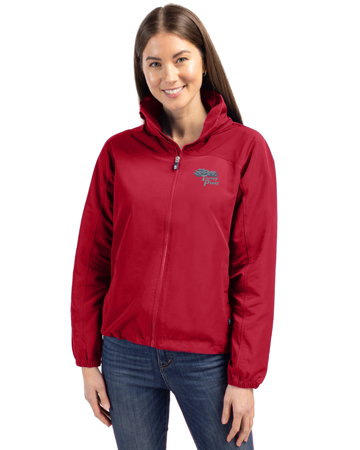 Torrey Pines Cutter & Buck Charter Recycled Packable Womens Full Zip Jacket - LCO00061-35492