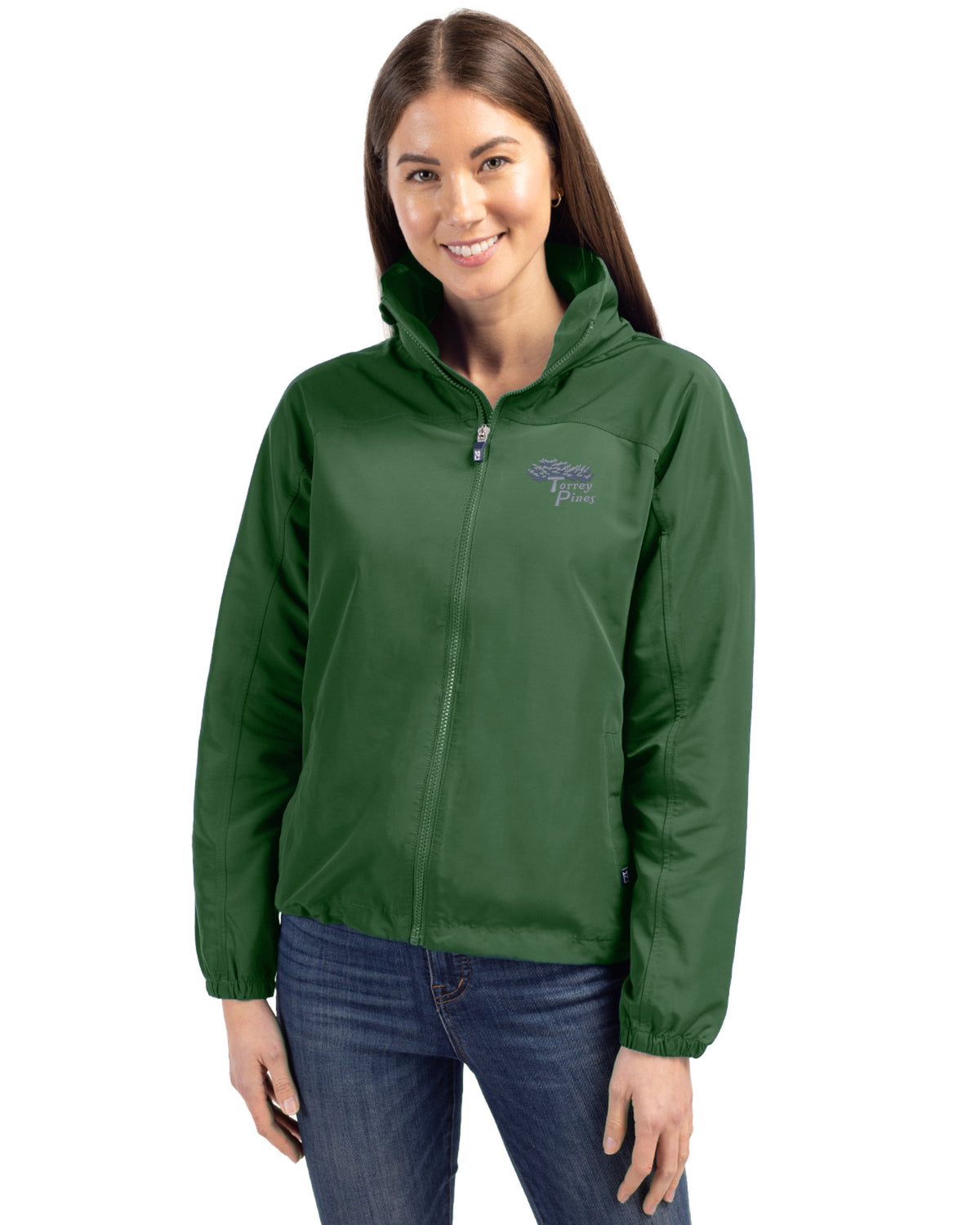 Torrey Pines Cutter & Buck Charter Recycled Packable Womens Full Zip Jacket - LCO00061-35492