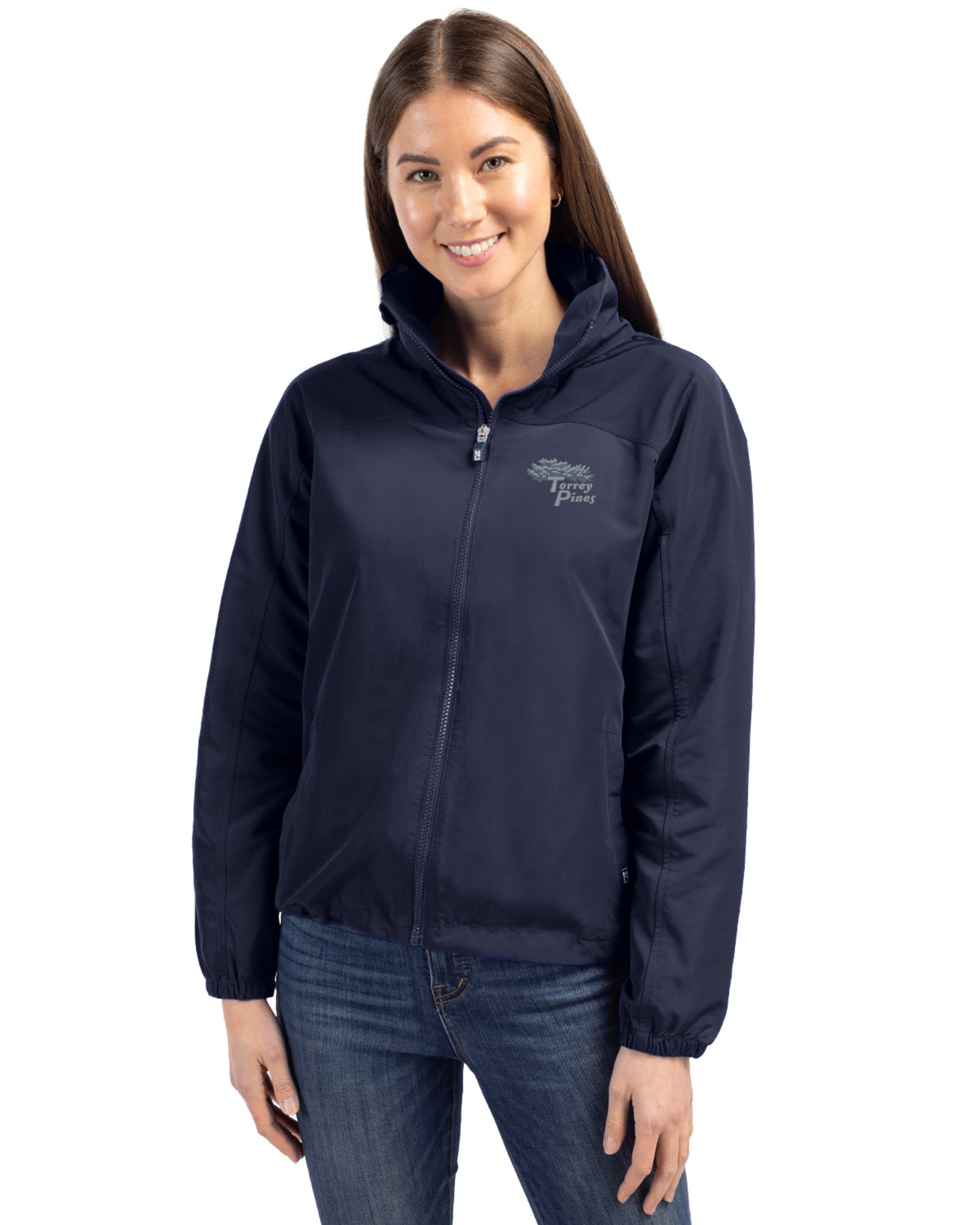 Torrey Pines Cutter & Buck Charter Recycled Packable Womens Full Zip Jacket - LCO00061-35492