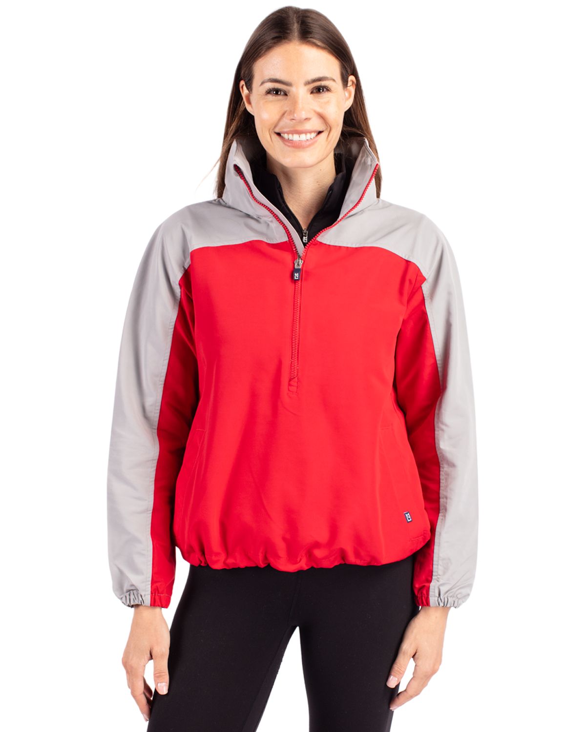 Cutter & Buck Charter Recycled PackableWomensHalf Zip Anorak Jacket - LCO00062