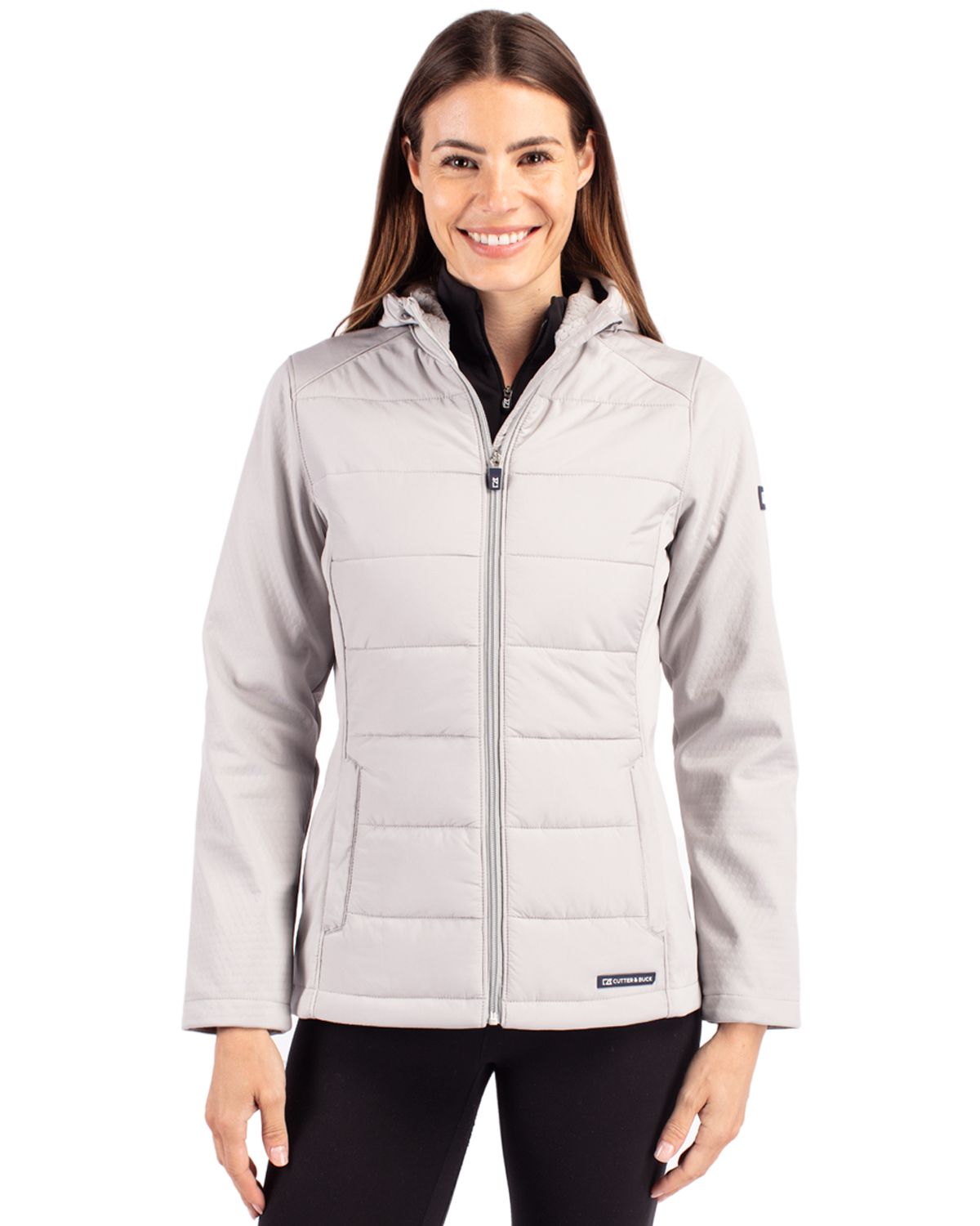 Cutter & Buck Evoke RecycledHoneycombFleeceWomensHybrid Full Zip Jacket - LCO00064