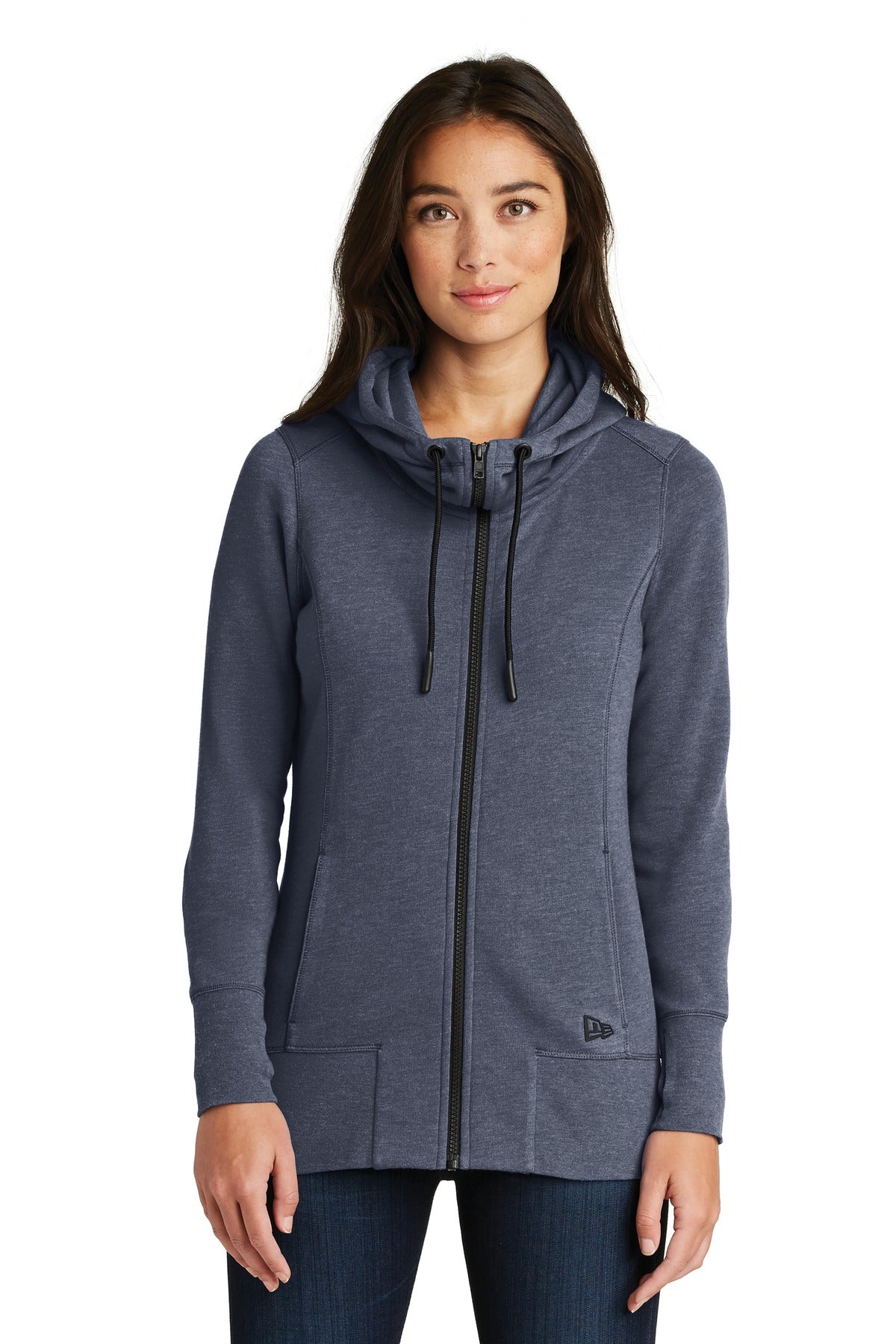 New Era  ®  Women's Tri-Blend Fleece Full-Zip Hoodie. LNEA511