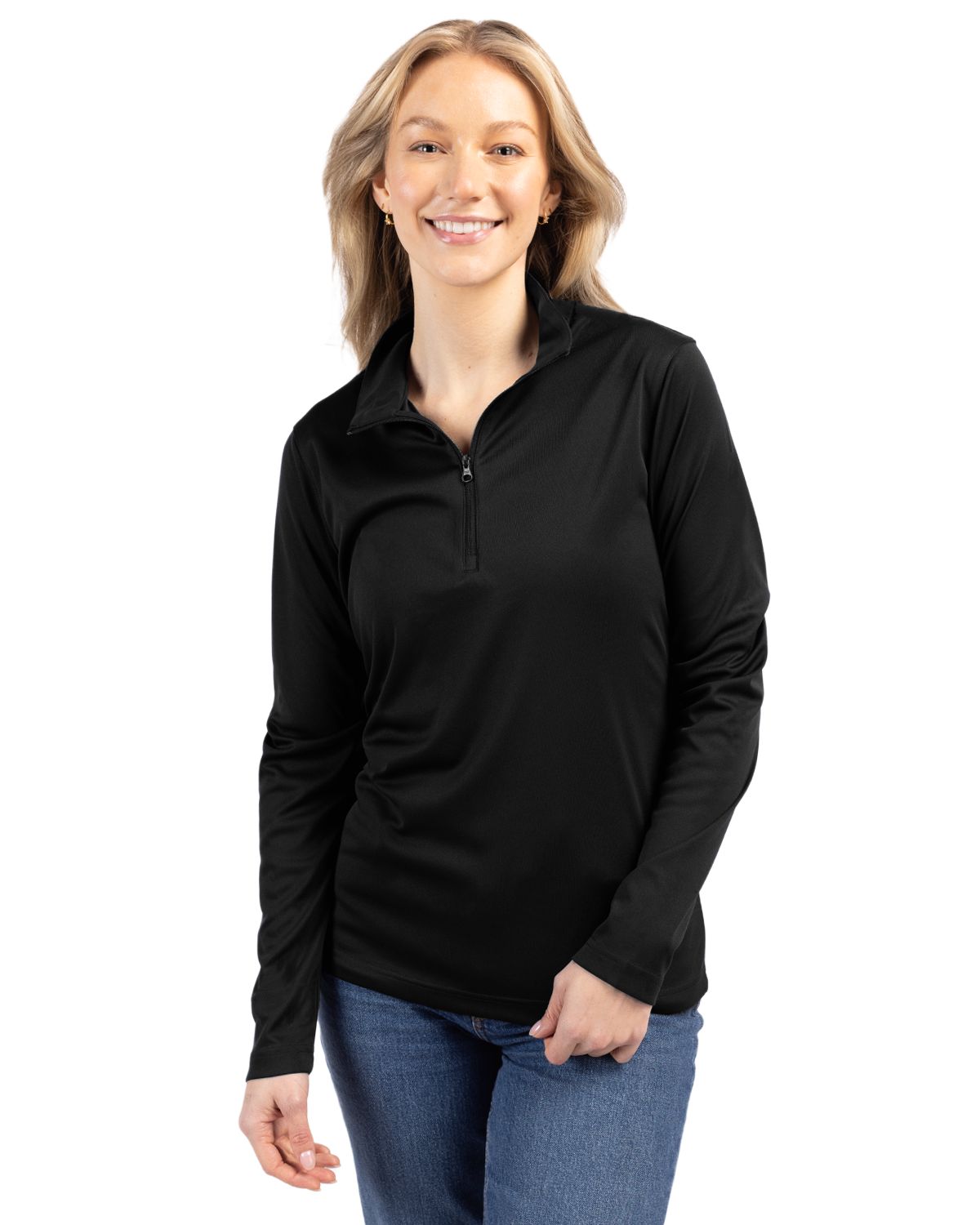 Clique Spin Solution-dyed Performance Interlock Womens Half Zip - LQK00085