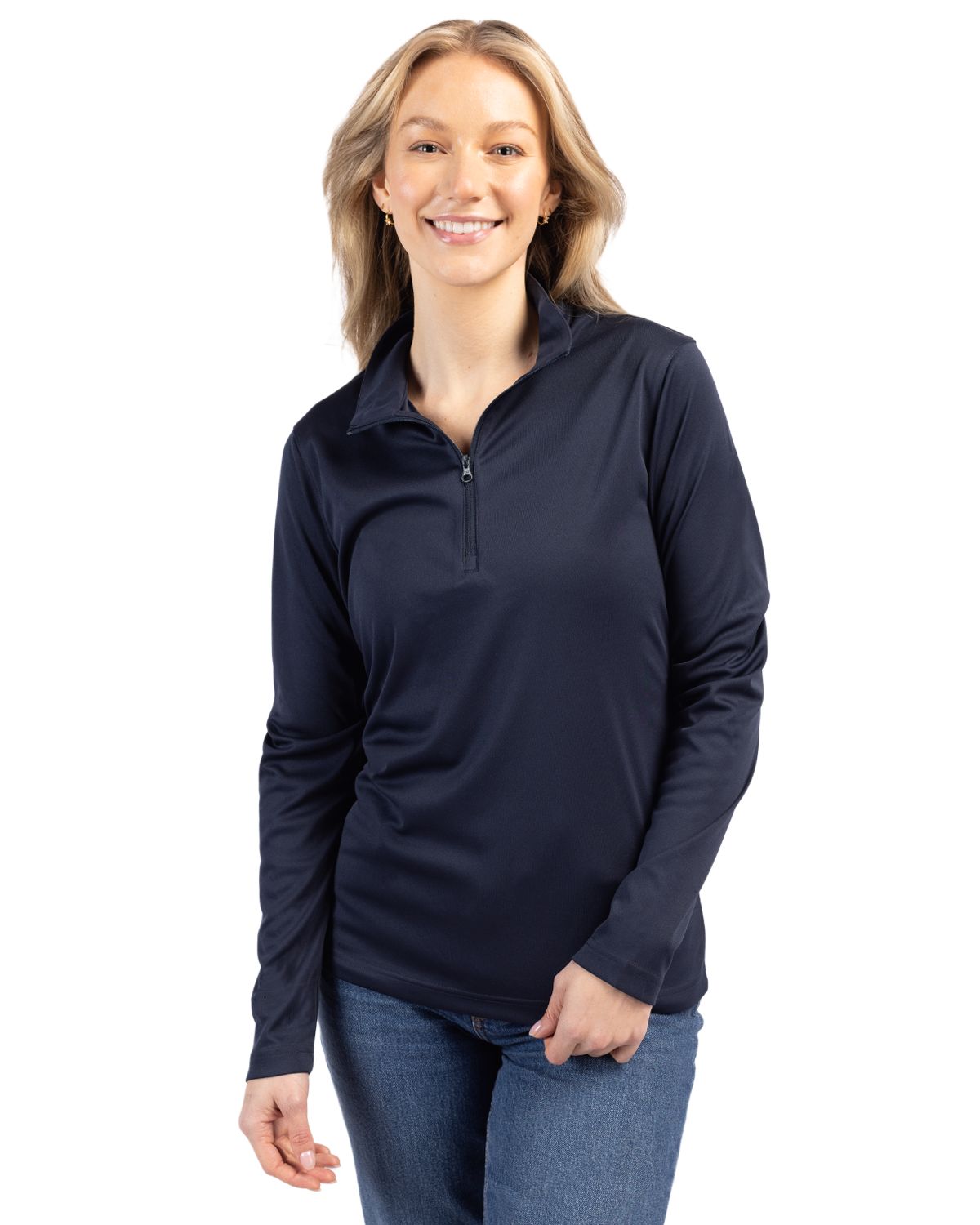 Clique Spin Solution-dyed Performance Interlock Womens Half Zip - LQK00085