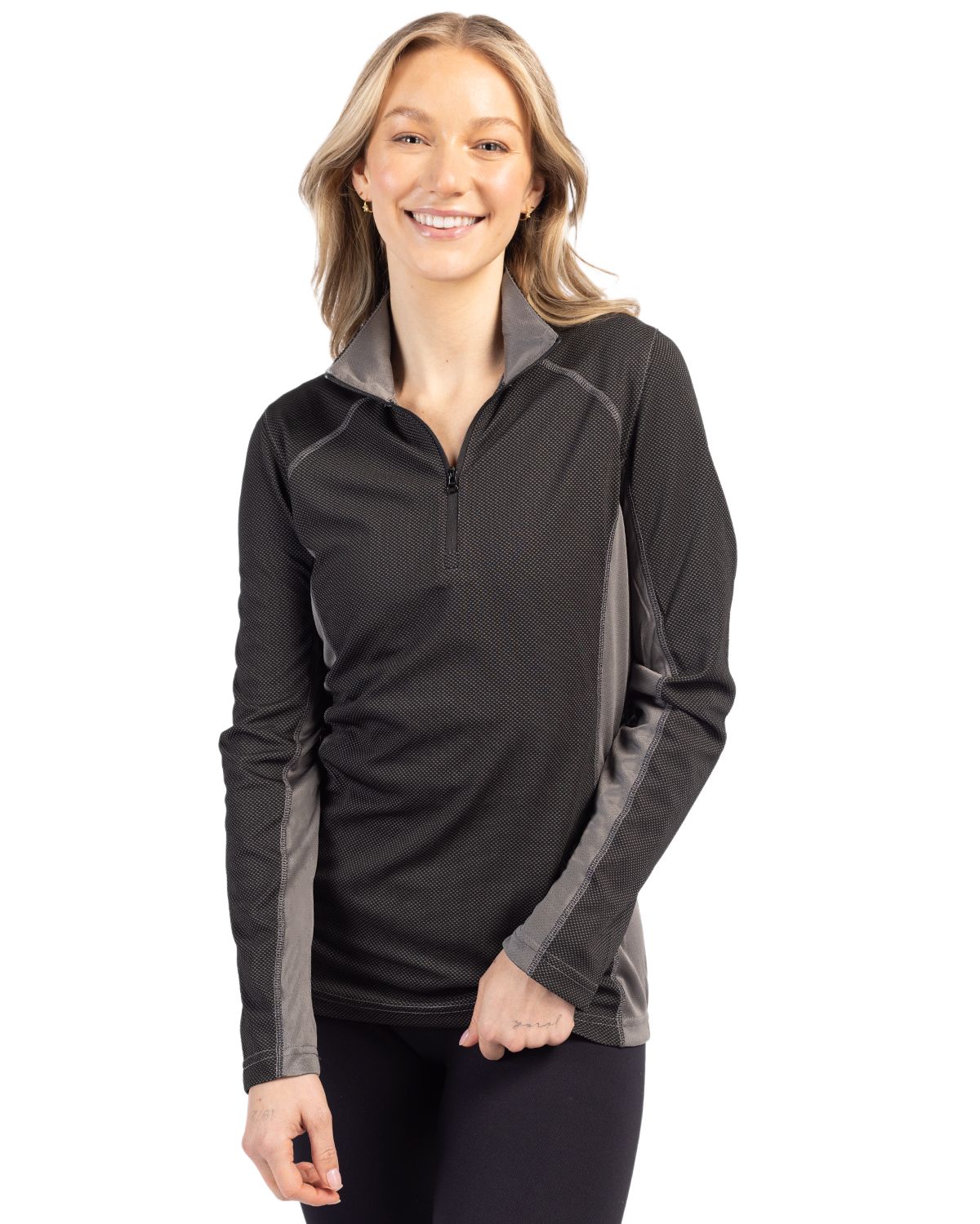 Clique Ice Pique Colorblock Tech Womens Half Zip - LQK00086