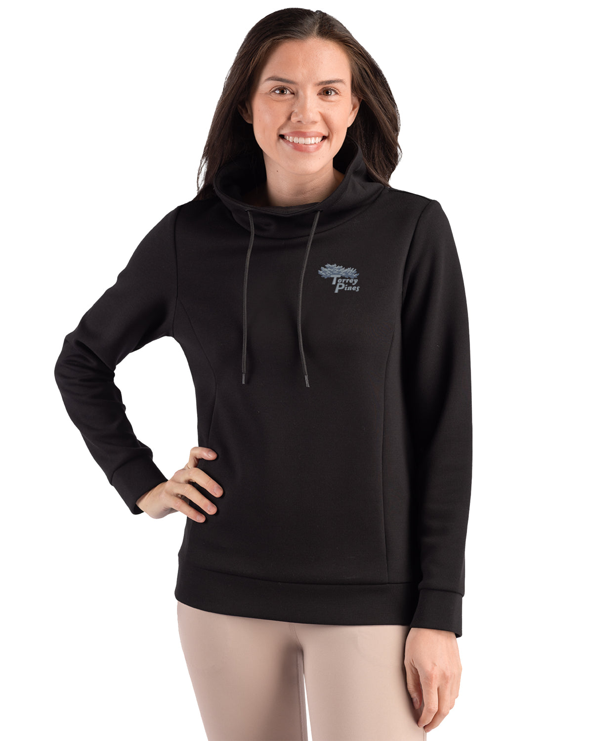Torrey Pines Clique Haven Recycled Womens High Collar Pullover Sweatshirt - LQK00090-35492