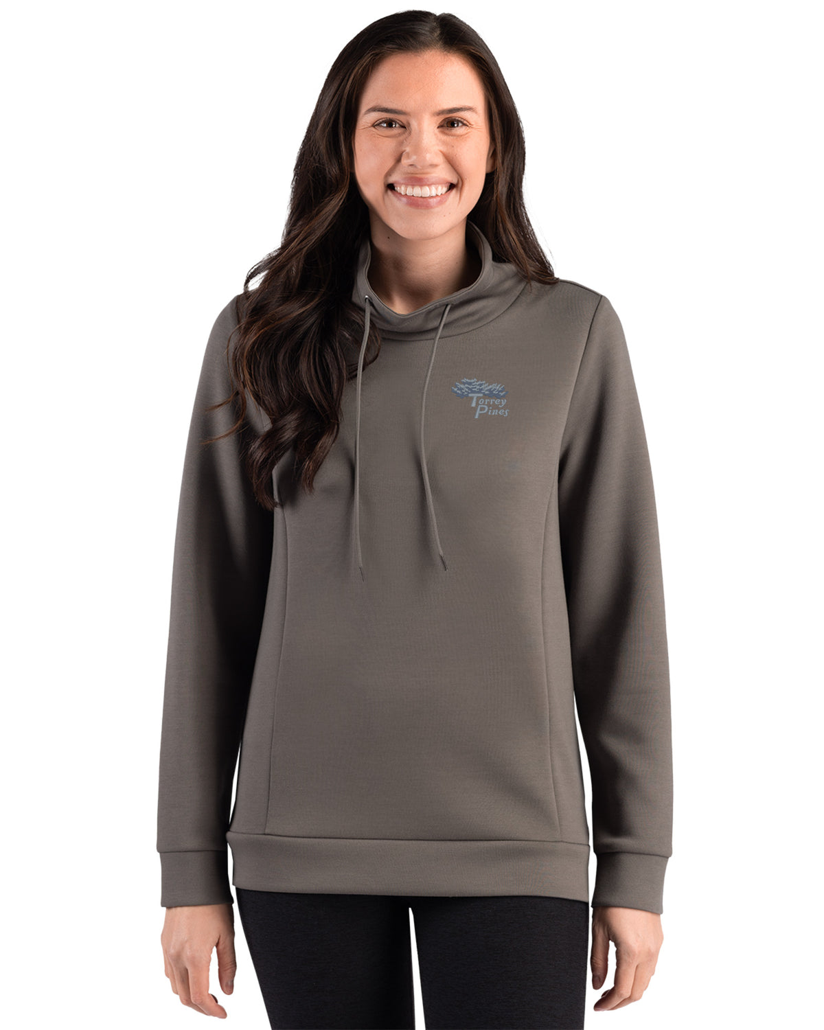 Torrey Pines Clique Haven Recycled Womens High Collar Pullover Sweatshirt - LQK00090-35492