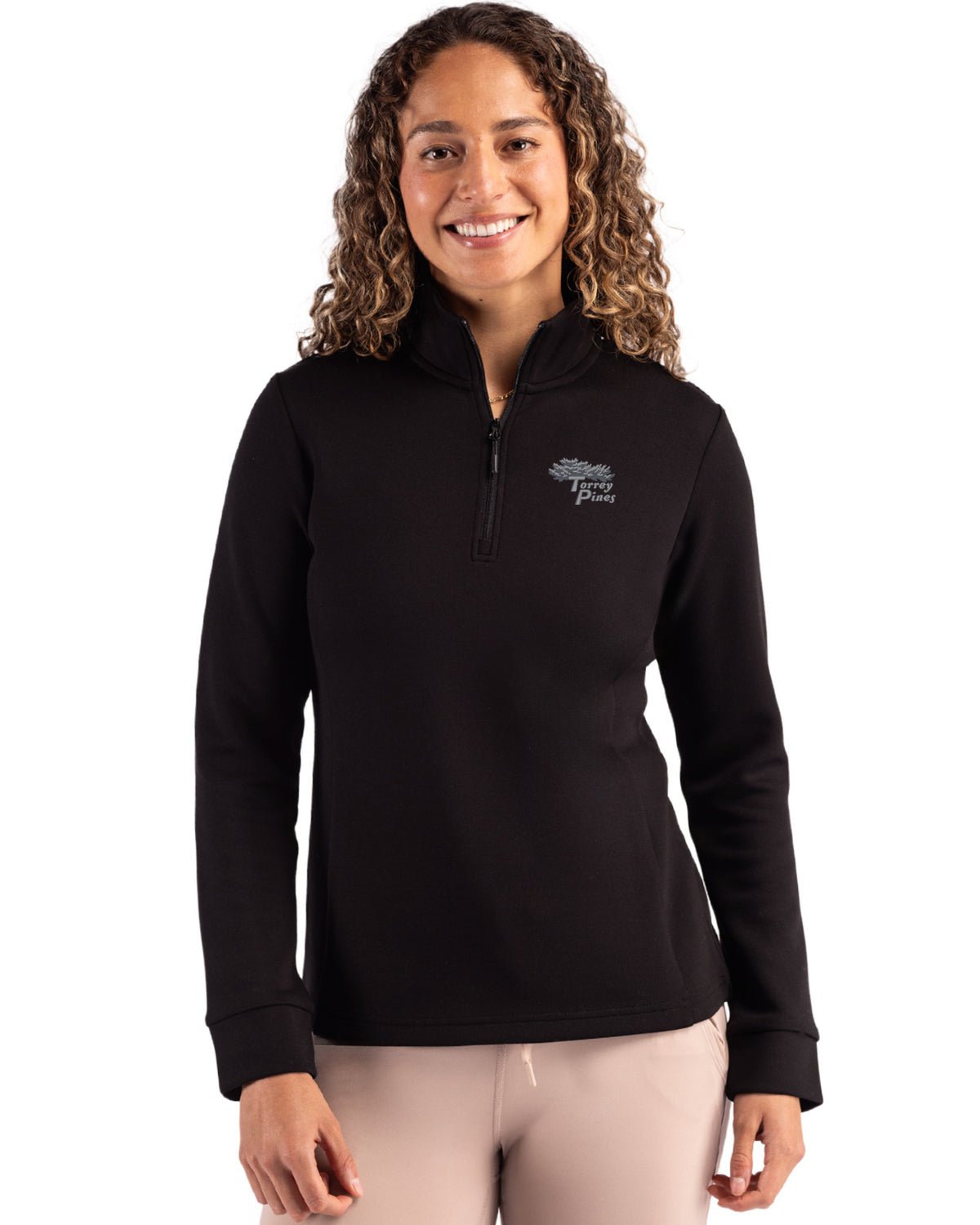Torrey Pines Clique Haven Recycled Womens Quarter Zip Sweatshirt - LQK00092-35492