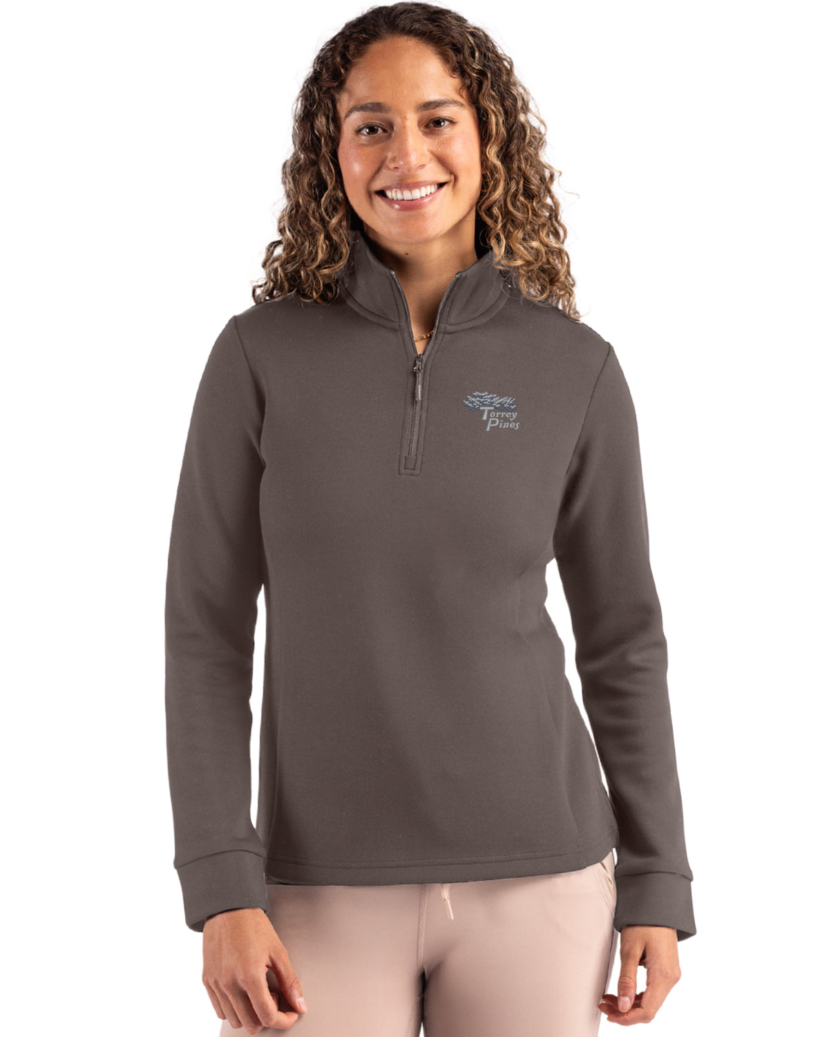 Torrey Pines Clique Haven Recycled Womens Quarter Zip Sweatshirt - LQK00092-35492