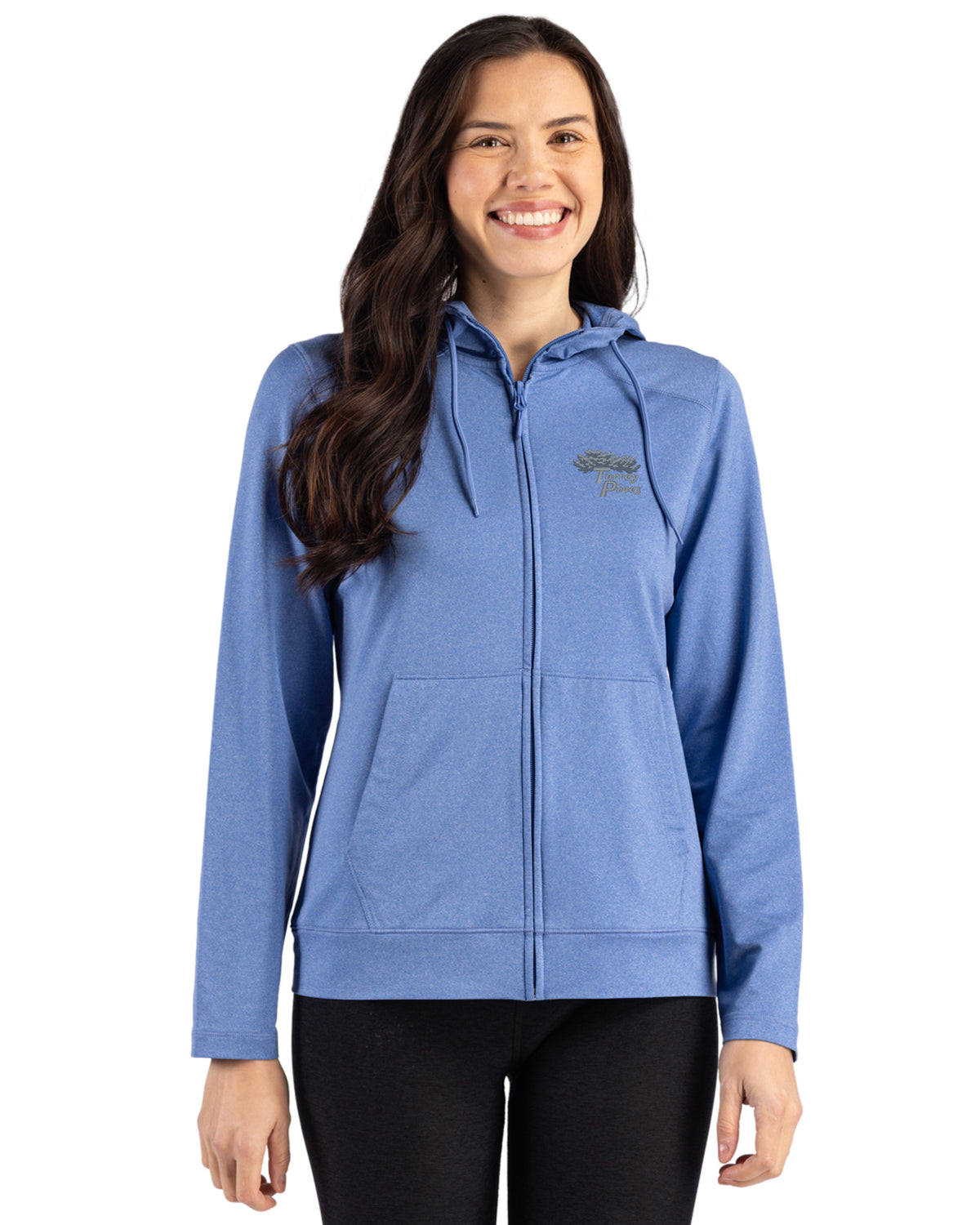 Torrey Pines Clique Dash Recycled Womens Full Zip Hooded Sweatshirt - LQK00094-35492