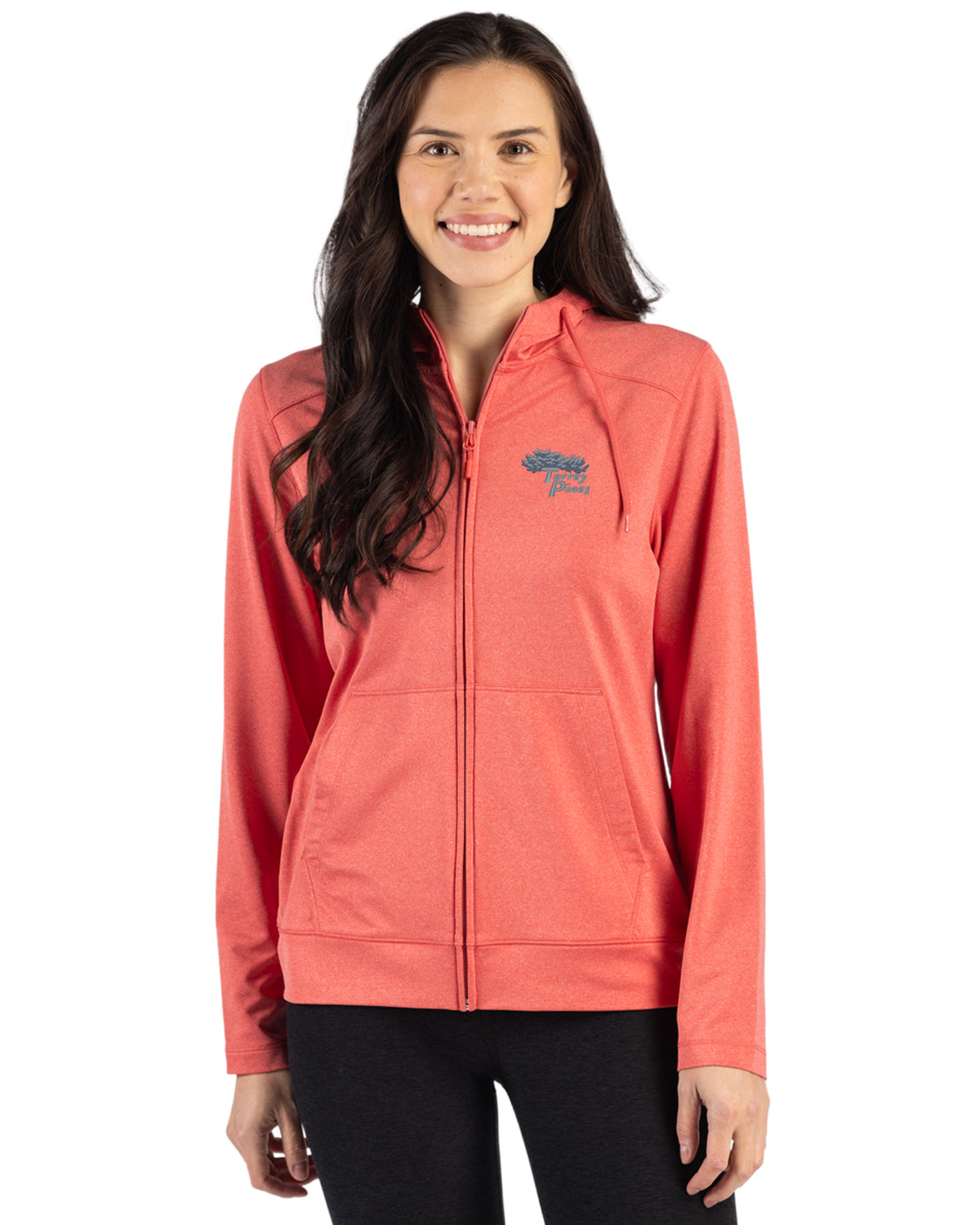 Torrey Pines Clique Dash Recycled Womens Full Zip Hooded Sweatshirt - LQK00094-35492