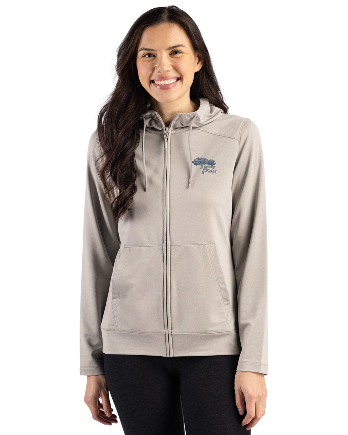 Torrey Pines Clique Dash Recycled Womens Full Zip Hooded Sweatshirt - LQK00094-35492