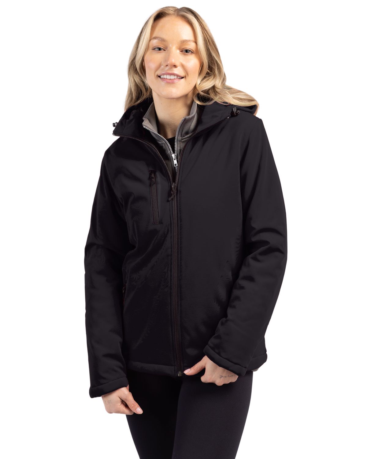 Clique Equinox Insulated Softshell Womens Full Zip Hooded Jacket - LQO00060