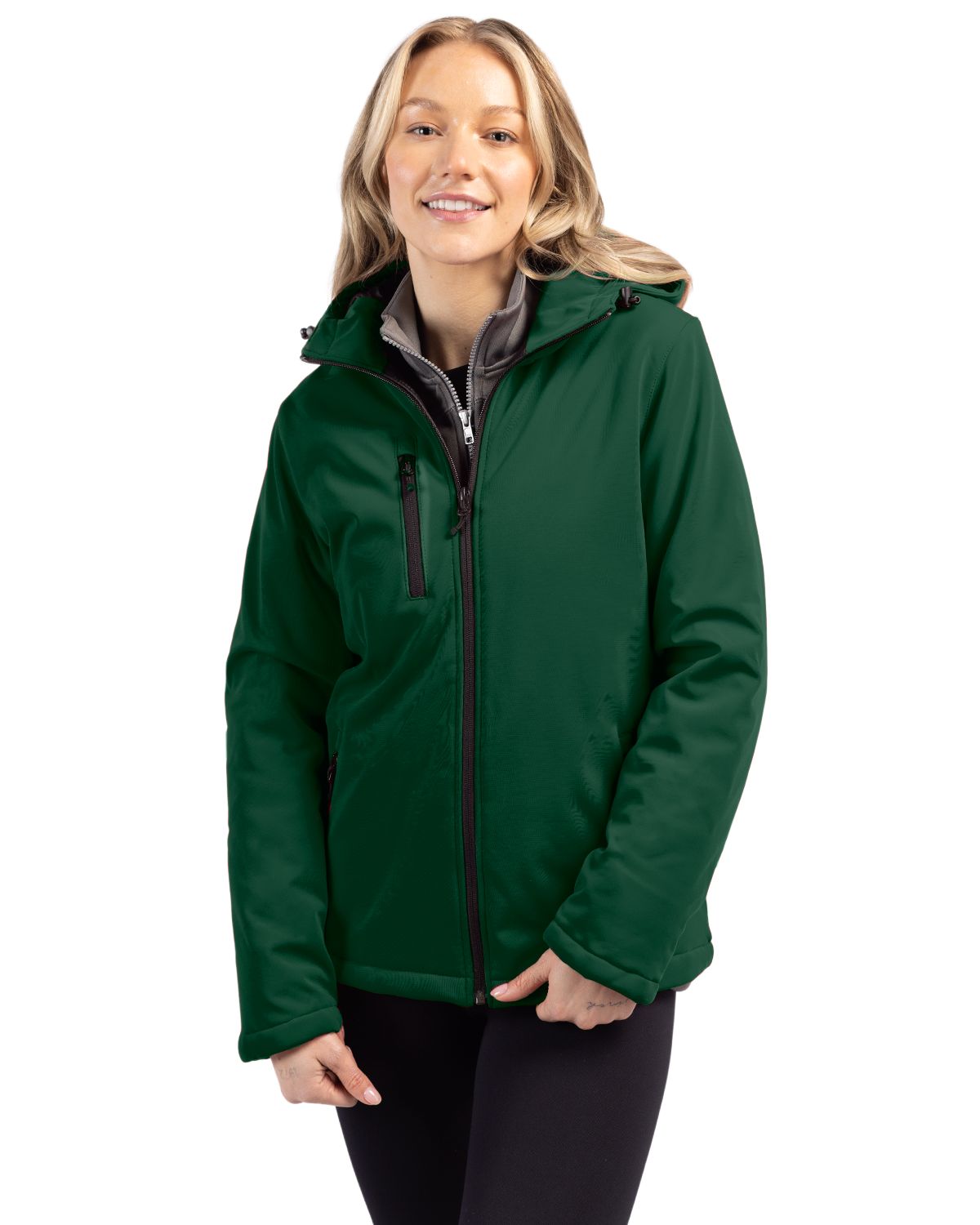 Clique Equinox Insulated Softshell Womens Full Zip Hooded Jacket - LQO00060