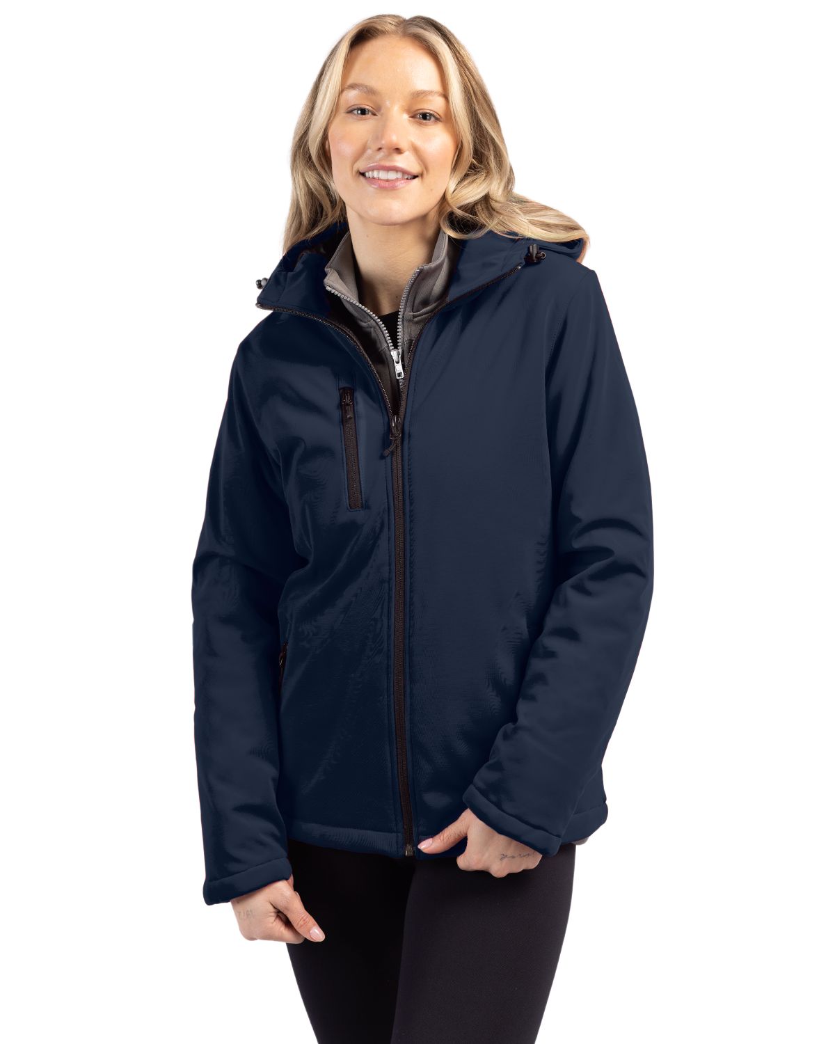 Clique Equinox Insulated Softshell Womens Full Zip Hooded Jacket - LQO00060