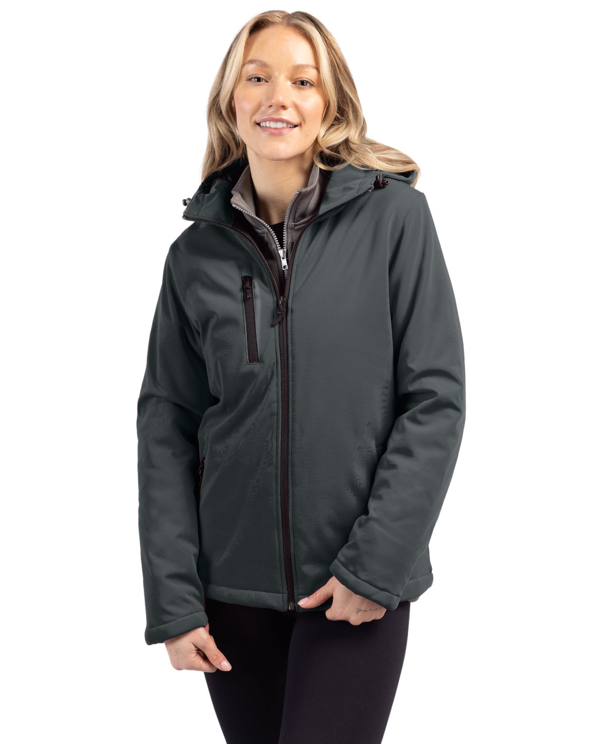 Clique Equinox Insulated Softshell Womens Full Zip Hooded Jacket - LQO00060