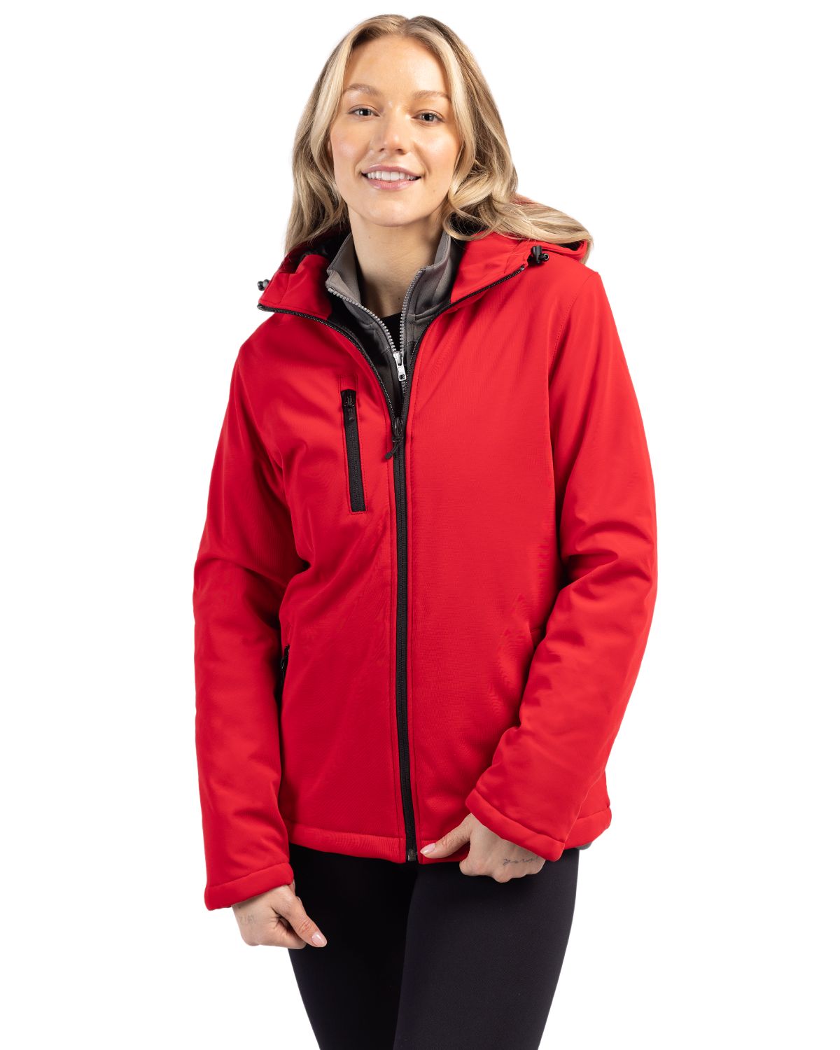 Clique Equinox Insulated Softshell Womens Full Zip Hooded Jacket - LQO00060