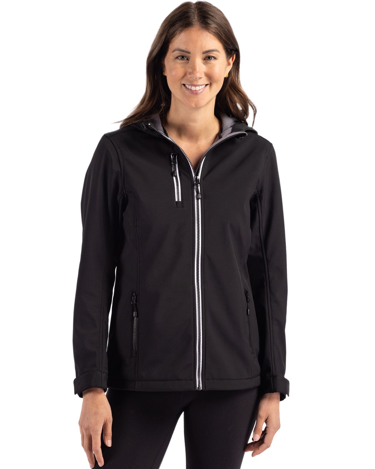 Clique Telemark Recycled Stretch Softshell Womens Full Zip Hooded Jacket - LQO00061