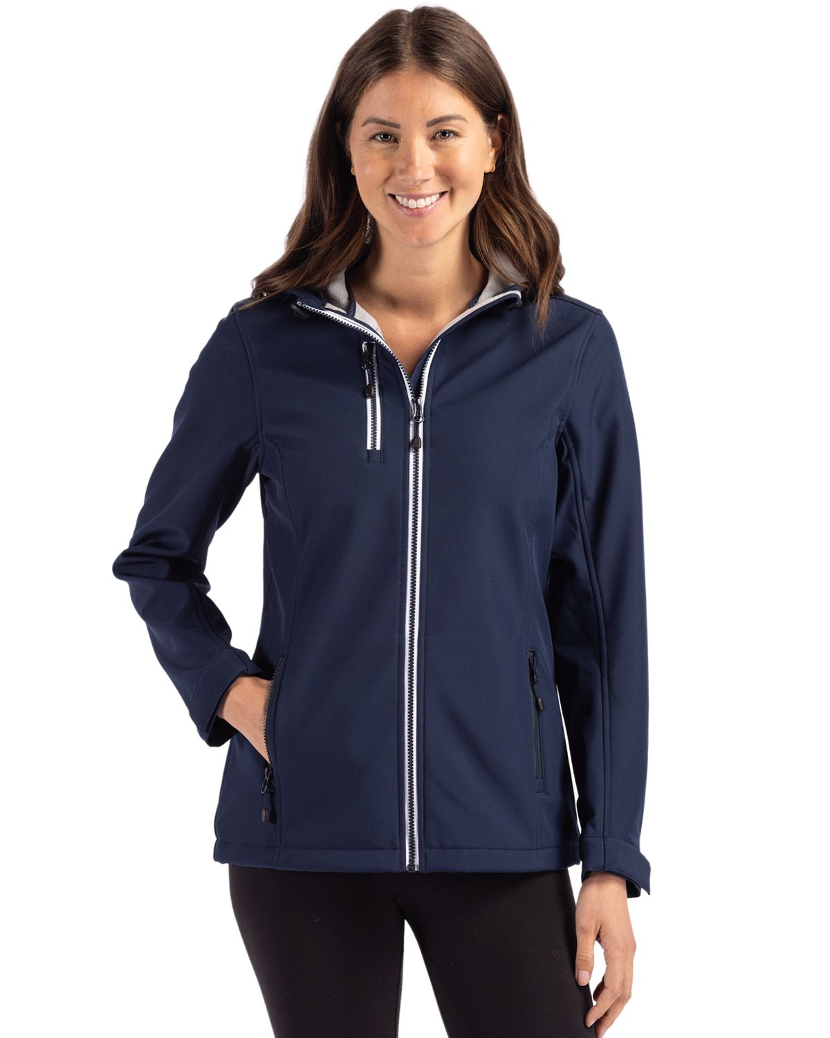 Clique Telemark Recycled Stretch Softshell Womens Full Zip Hooded Jacket - LQO00061