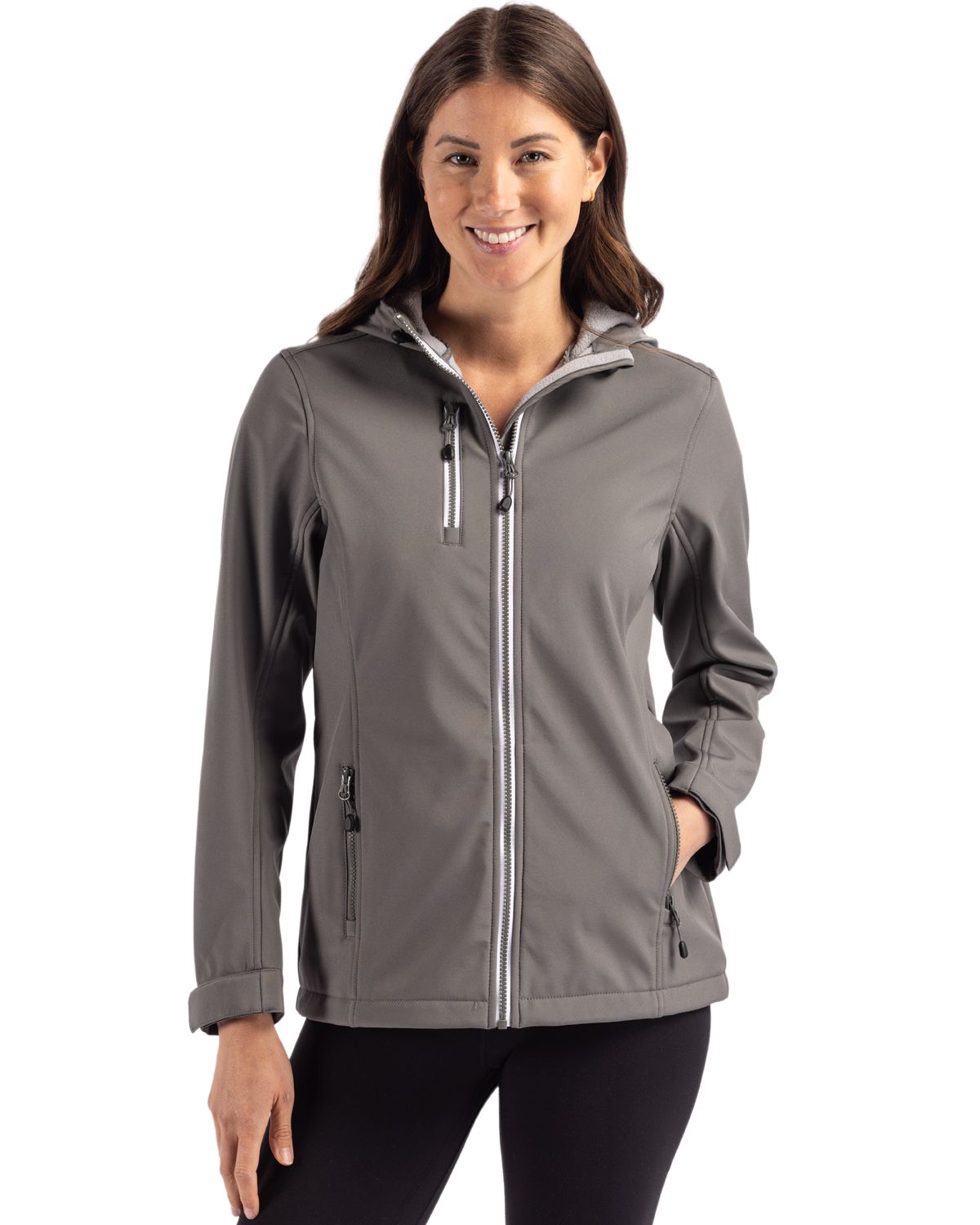 Clique Telemark Recycled Stretch Softshell Womens Full Zip Hooded Jacket - LQO00061